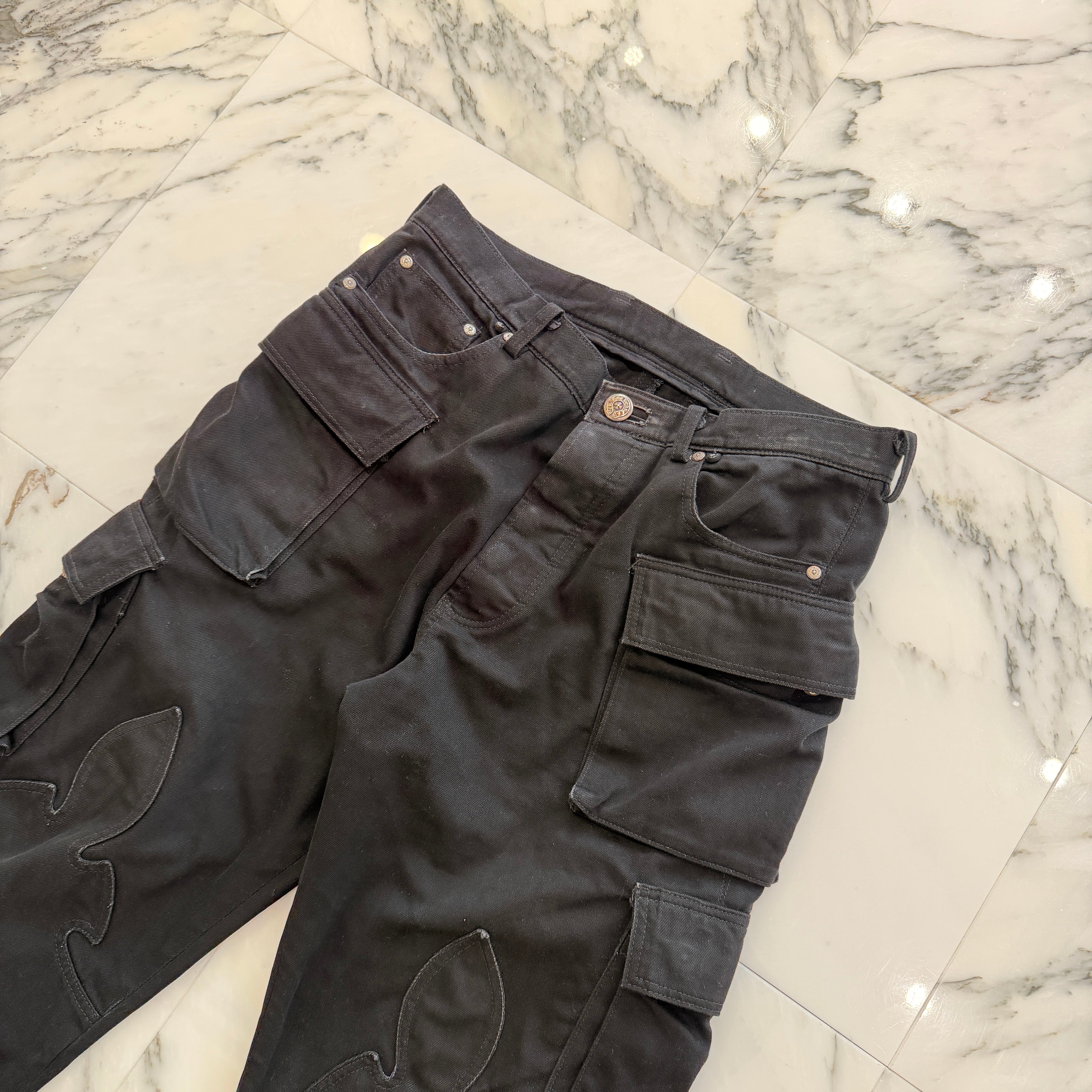 CHROME HEARTS Fatigue Flare Knee Cargo Cotton Long Pants Size 33 クロムハーツ ファティーグ フレアニー カーゴ コットン ロングパンツ サイズ33