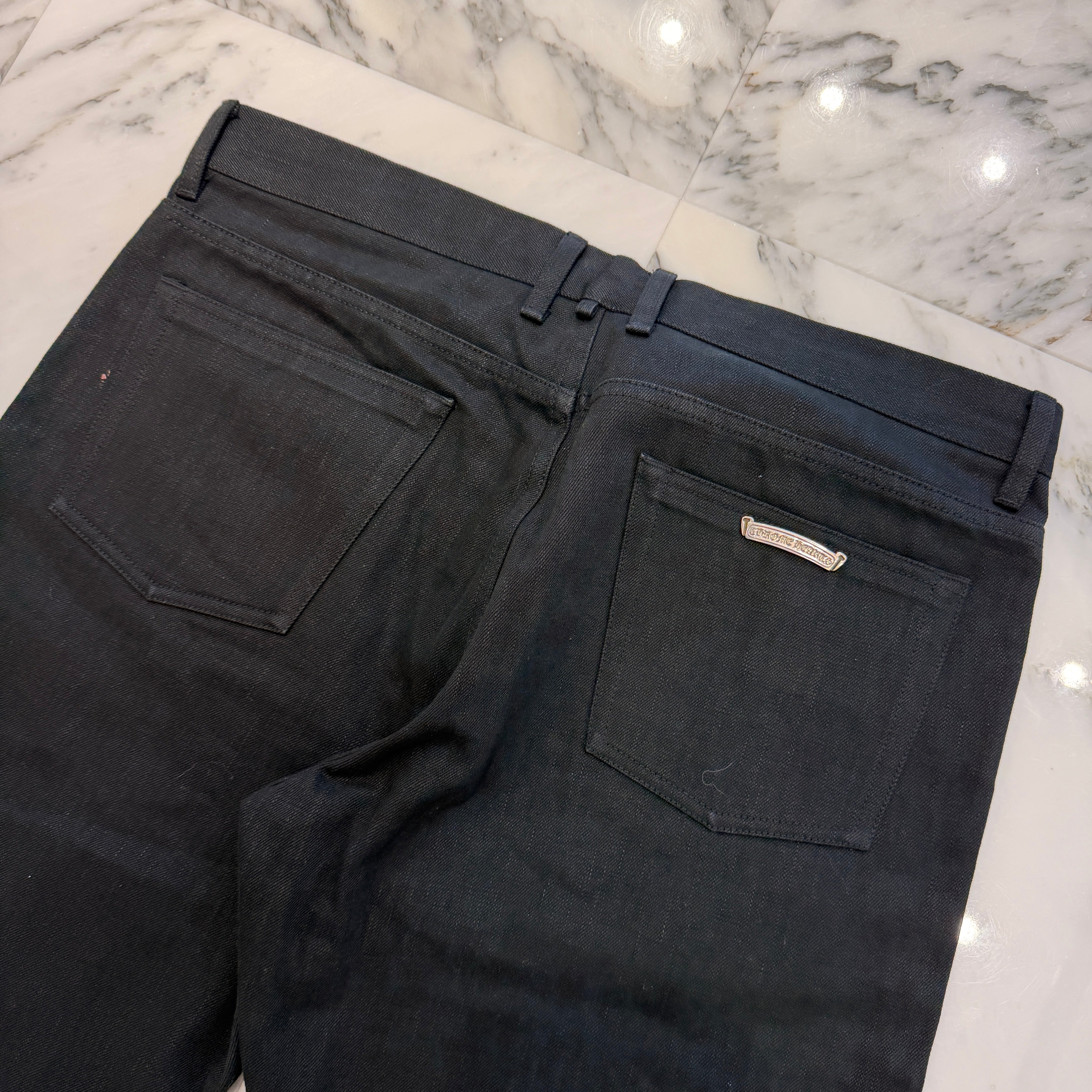 CHROME HEARTS Flare Knee Cross Ball Button Cotton Chino Pants Size 40 クロムハーツ フレアニー クロスボールボタン コットン チノパンツ サイズ40