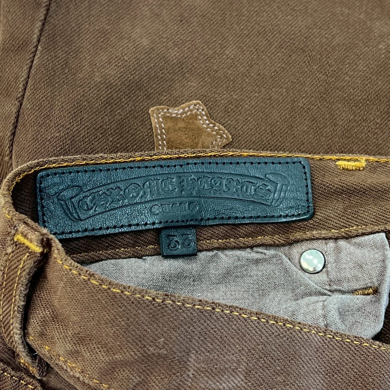 CHROME HEARTS × Levi's Body VNTG Multi Cross Leather Patch Jeans Size 33 クロムハーツ × リーバイスボディ ヴィンテージ クロスレザーパッチ ジーンズ デニムパンツ サイズ33