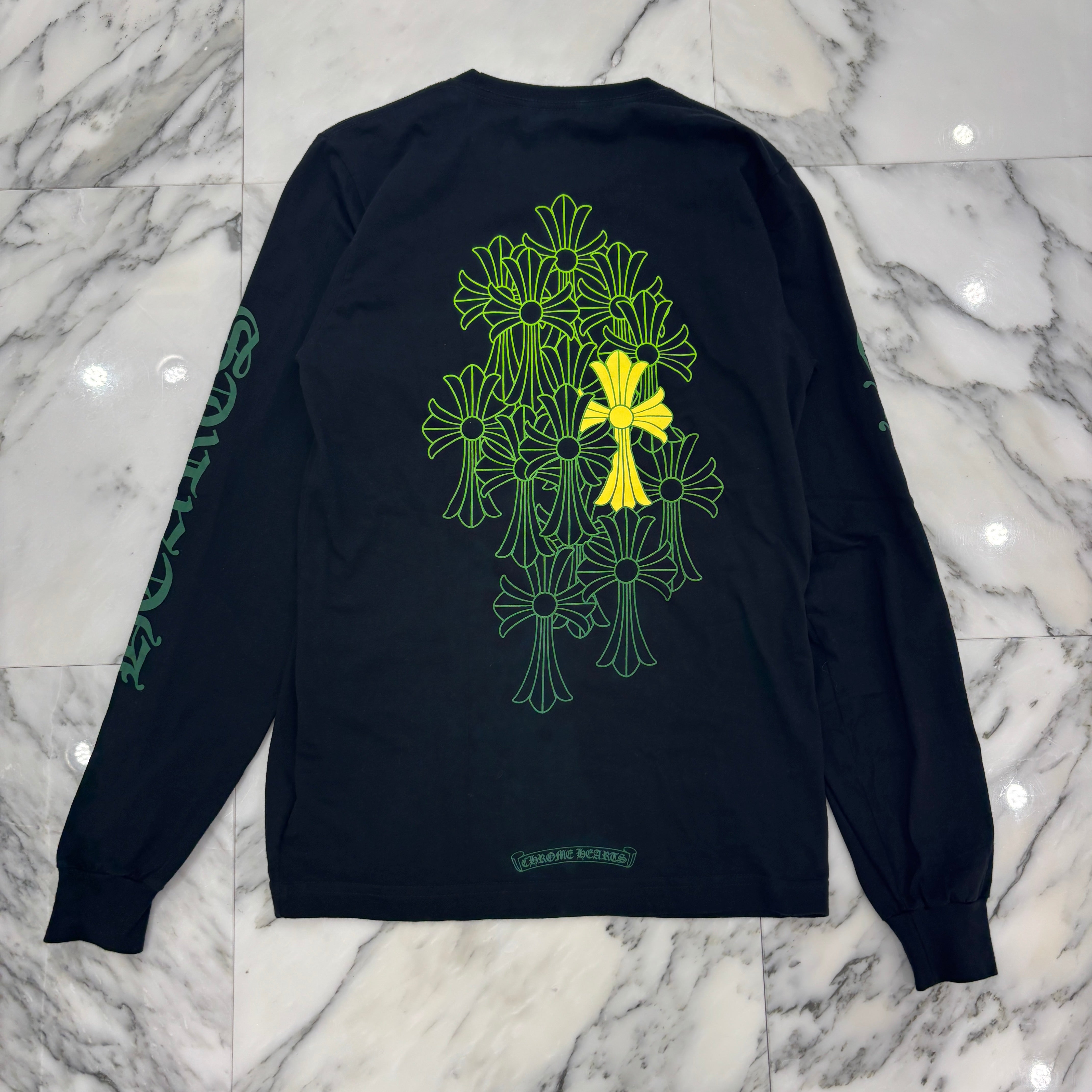 CHROME HEARTS Back Cemetery Cross Print Long Sleeve Tee Size S クロムハーツ バック セメタリークロス プリント ロングスリーブTシャツ サイズS