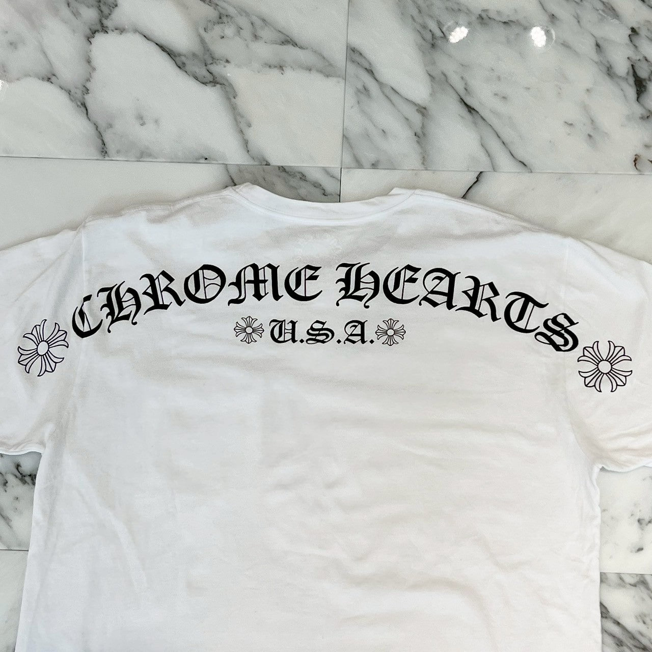 CHROME HEARTS Back Arch Logo USA Print Tee Size L クロムハーツ