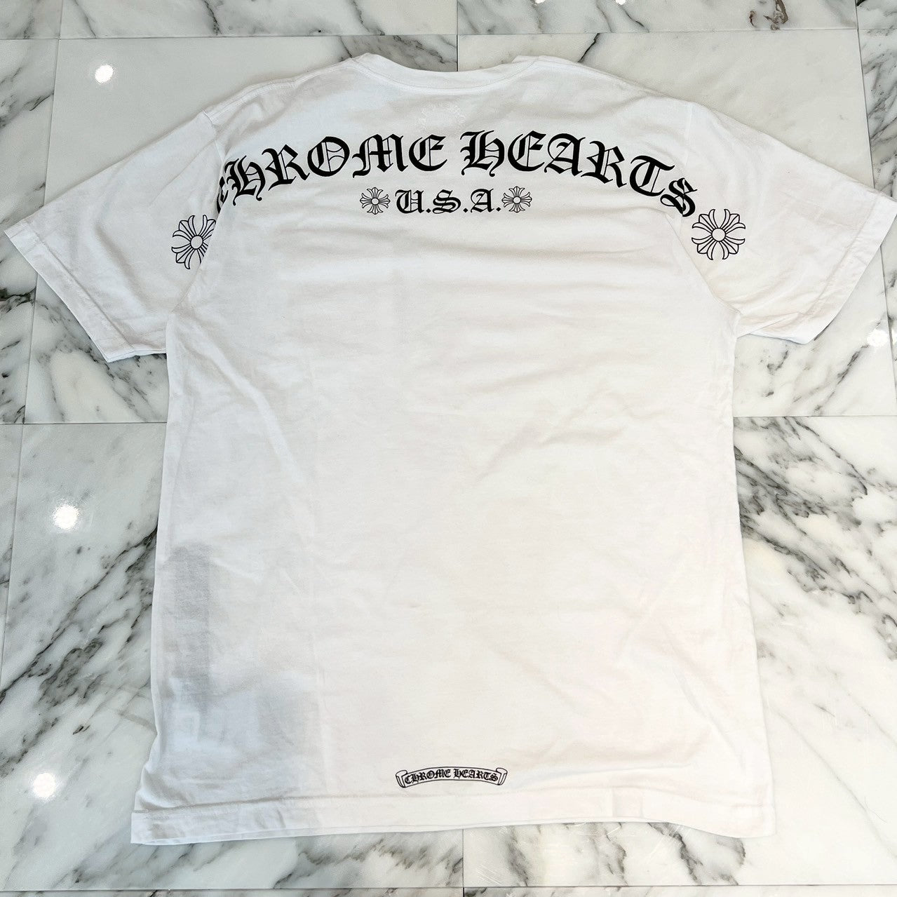 CHROME HEARTS Back Arch Logo USA Print Tee Size L クロムハーツ