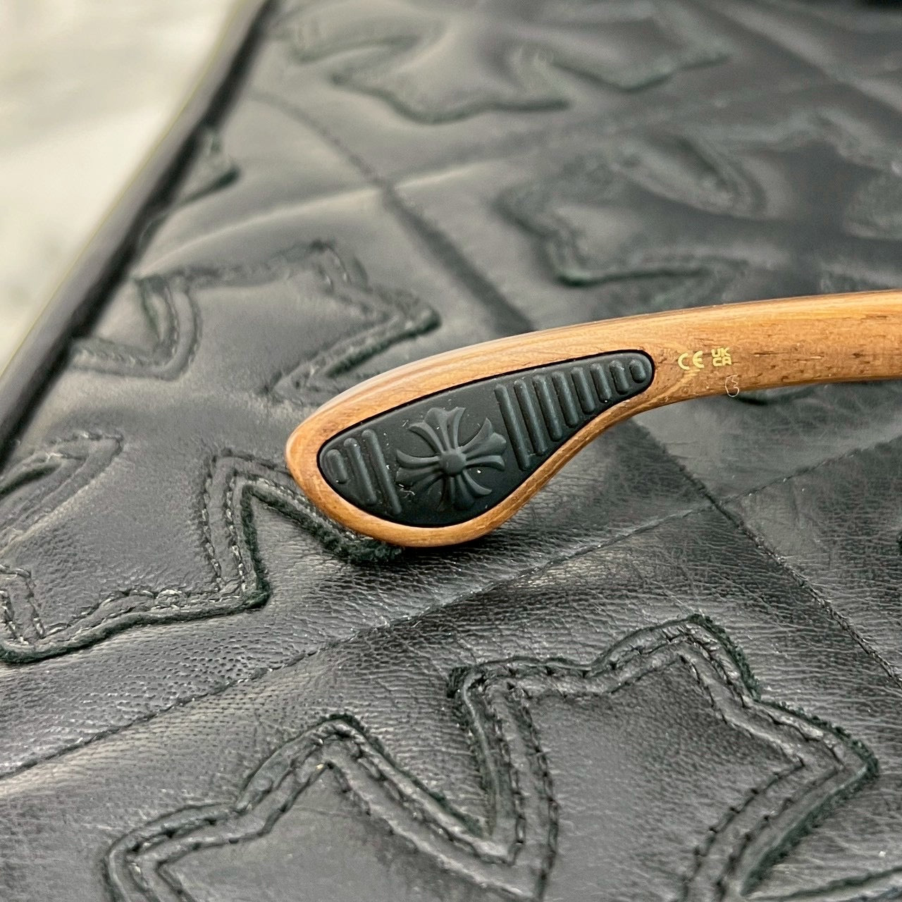 CHROME HEARTS LILITH Ebony Wood Sunglasses "BROWN/DARK GREY" WEWE-18KGP Size 56□18-144 クロムハーツ リリス エボニー ウッド サングラス "ブラウン/ダークグレー" サイズ56□18-144