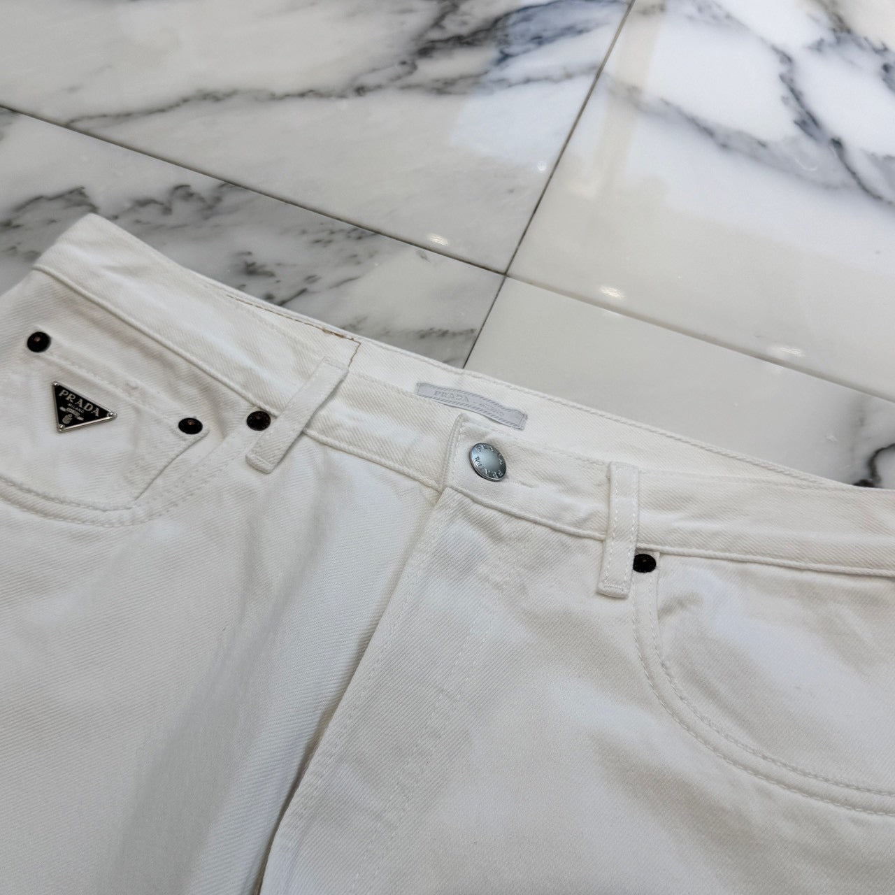 PRADA 2023SS Triangle Logo Plate Denim Pants GEB227 S231 12PA Size 30 プラダ トライアングルロゴプレート デニムパンツ サイズ30