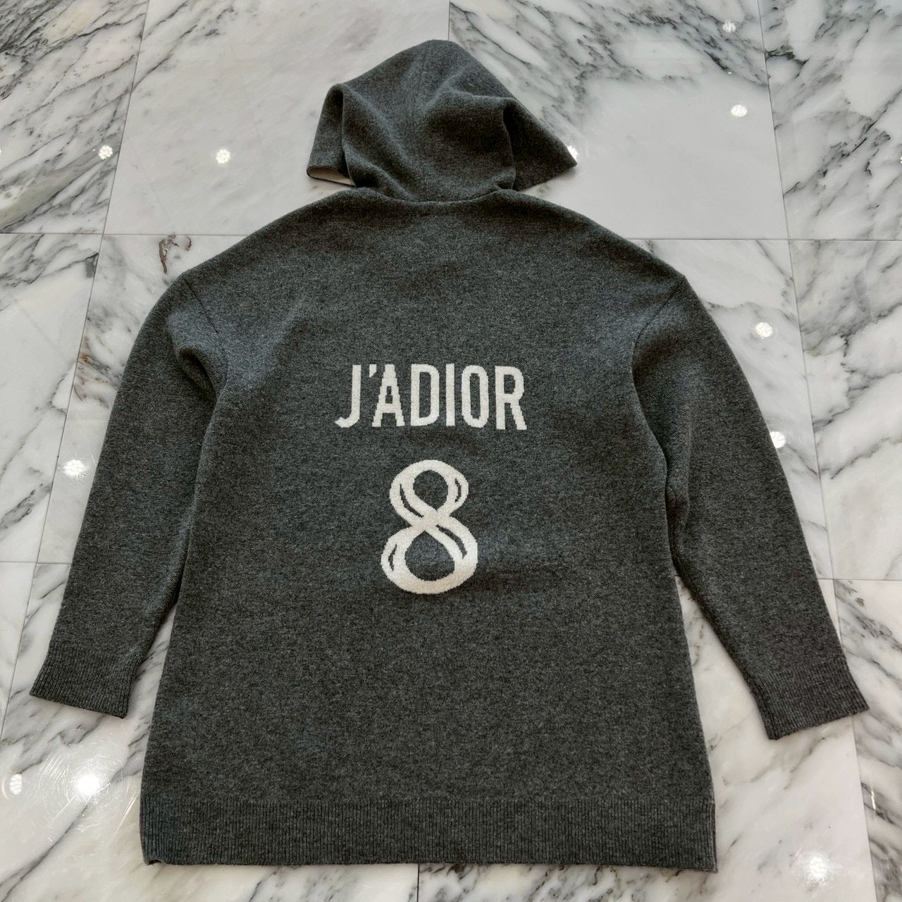 DIOR J'AIDOR 8 Cashmere Knit Pullover Hoodie 844S92AM009 Size F34