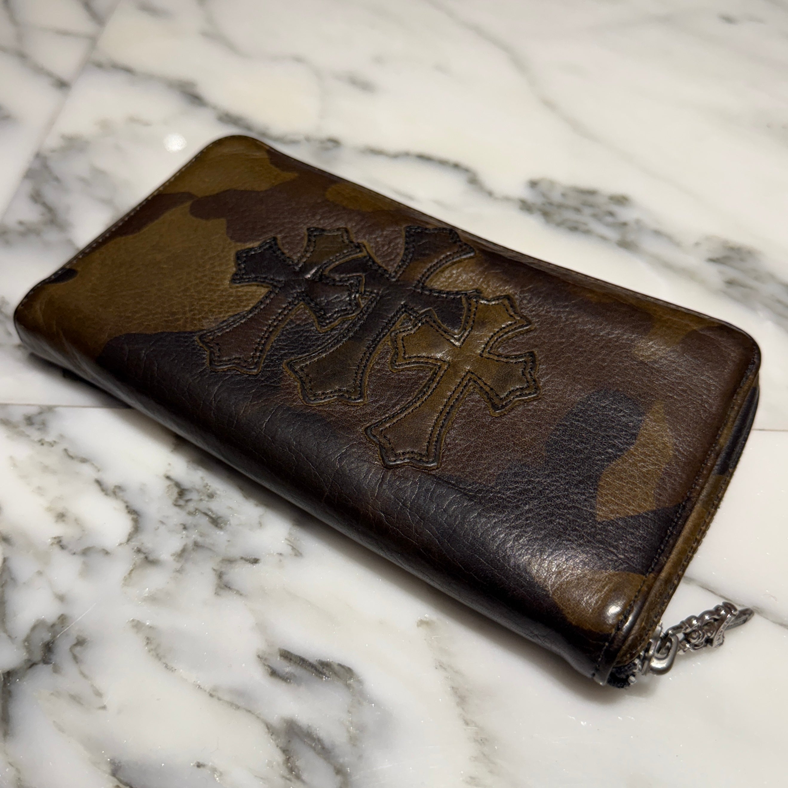 CHROME HEARTS Camo 3 Cemetery Cross Leather Patch REC F ZIP #2 Wallet クロムハーツ カモ 3セメタリークロス レザーパッチ レック F ジップ #2 ウォレット