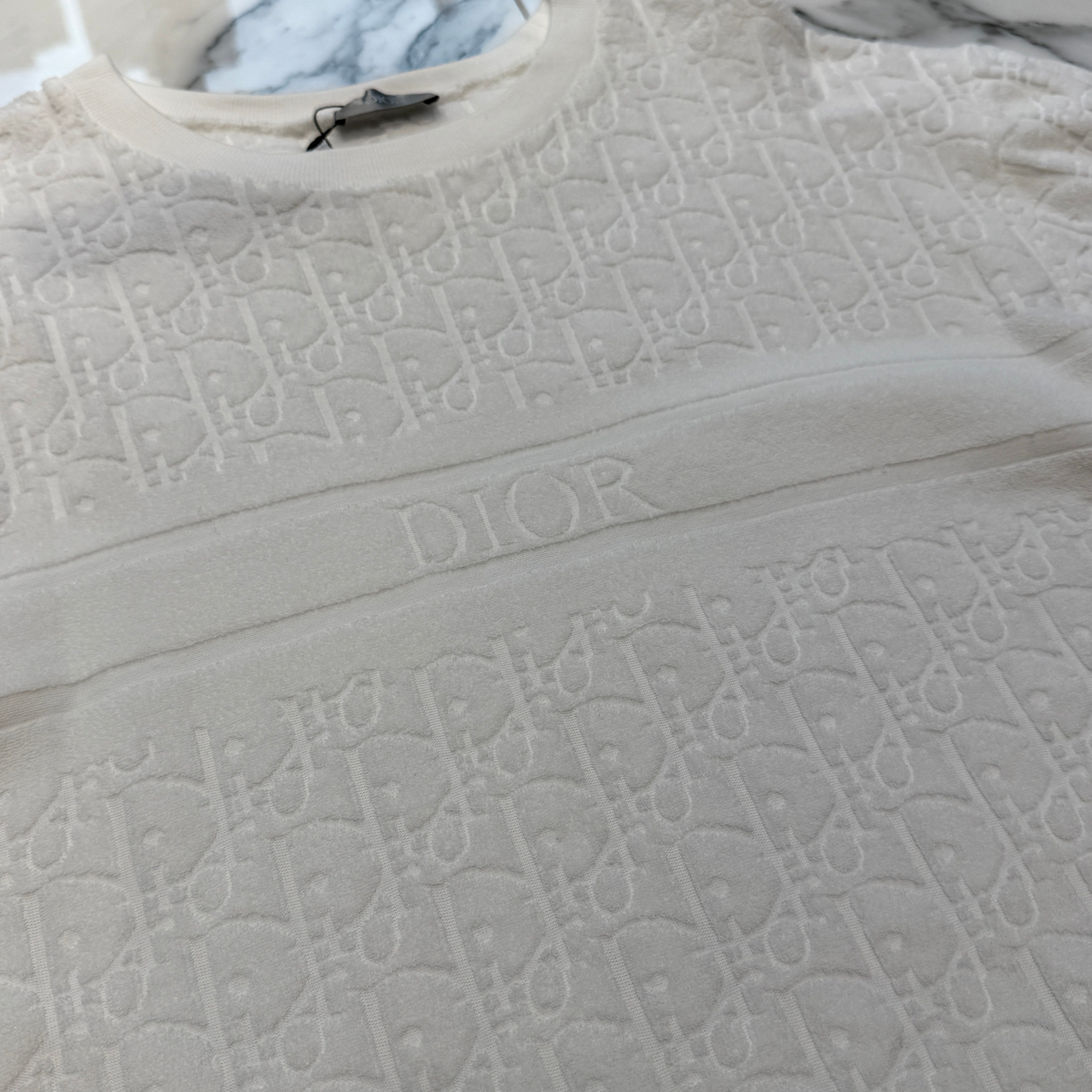 DIOR 2020SS Oblique Cotton Jacquard Tee 943J605E0602 Size XL ディオール オブリーク コットン ジャガード Tシャツ サイズXL