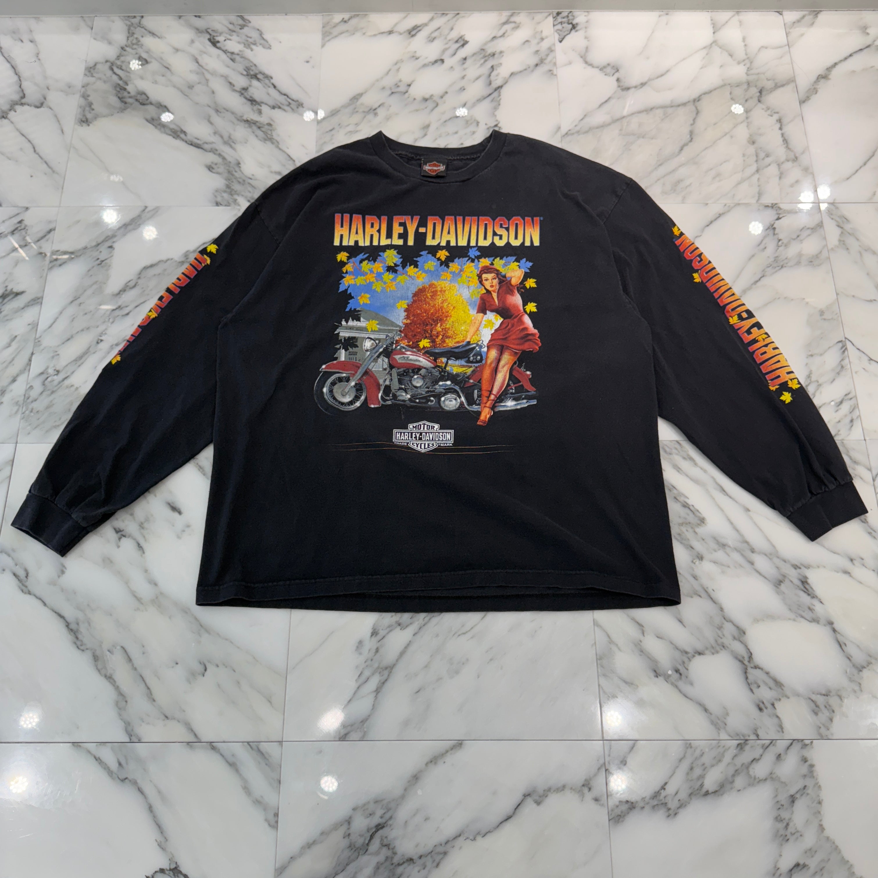 Vintage 90's Harley-Davidson "Harley Girl" TOPEKA KS L/S Tee Size 2XL ヴィンテージ 90's ハーレーダビッドソン "ハーレーガール" トピーカ カンザス ロングスリーブTシャツ サイズ2XL