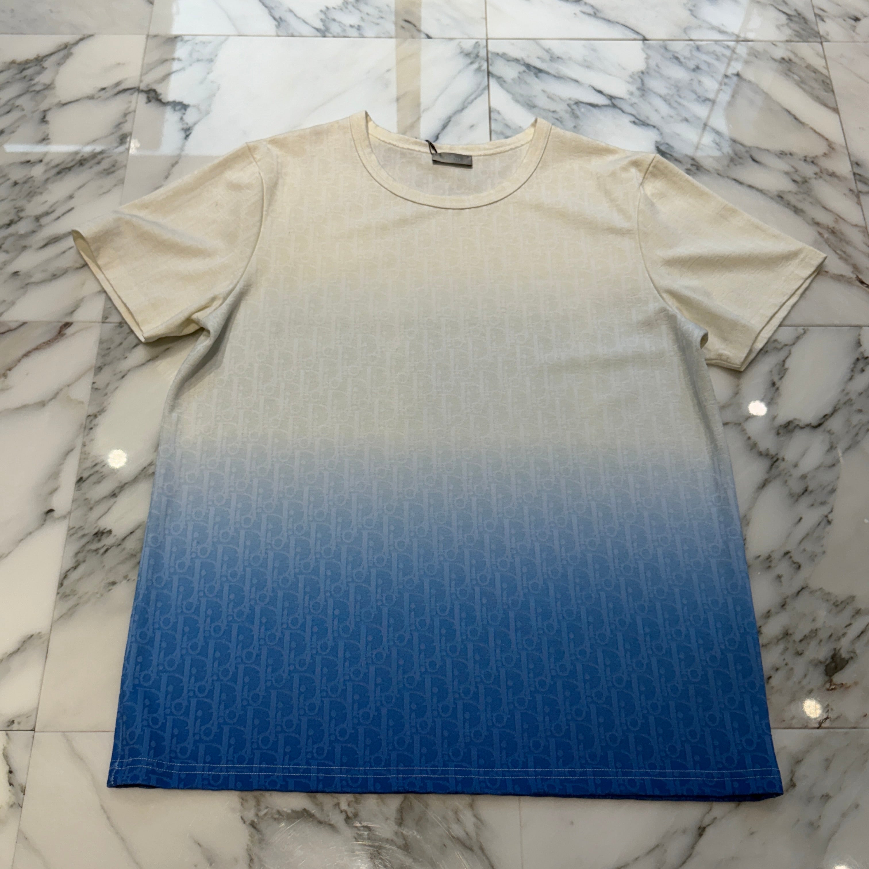 DIOR 2021SS Degrade Oblique Cotton Gradient Short Sleeve Tee 023J600B0624 Size XL ディオール デグレード オブリーク コットン グラディエント ショートスリーブ Tシャツ サイズXL