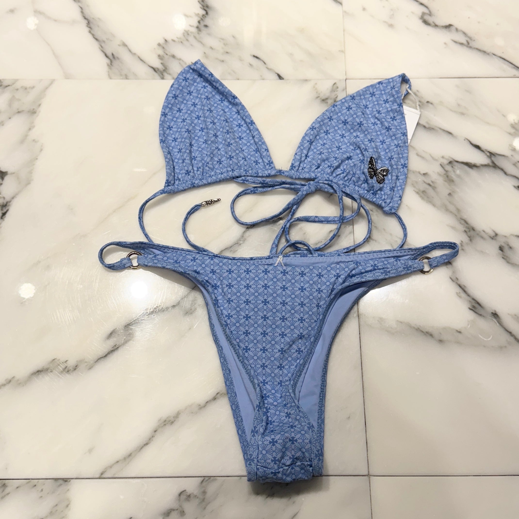 CHROME HEARTS × DIPPED IN BLUE CH Plus Butterfly Embroidery Bikini Swimwear Size S クロムハーツ × ディップドインブルー CHプラス バタフライ刺繍 ビキニ スイムウェア サイズS