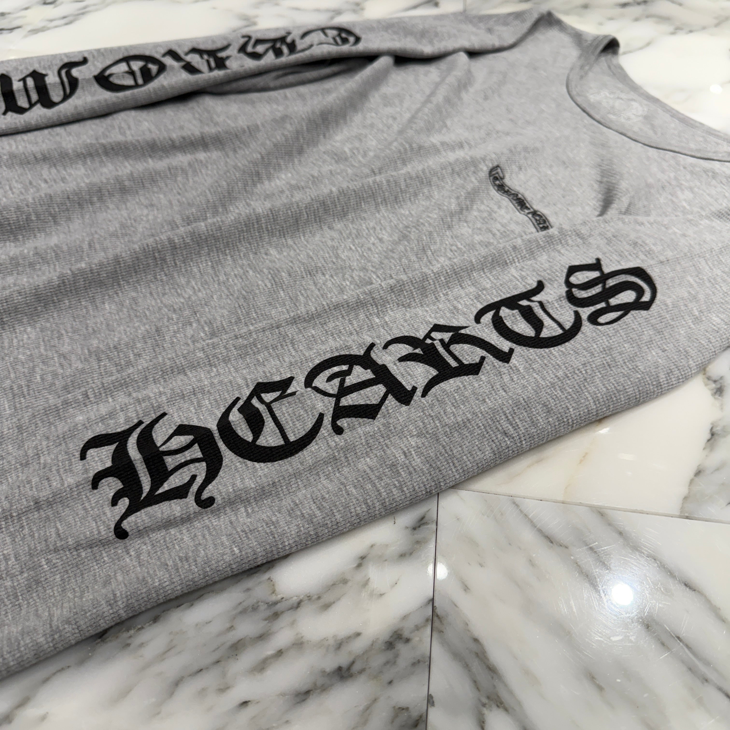 CHROME HEARTS 2025SS Scroll Label Arm Logo Print Thermal Long Sleeve Tee Size L クロムハーツ スクロールラベル アームロゴプリント サーマル ロングスリーブ Tシャツ サイズL
