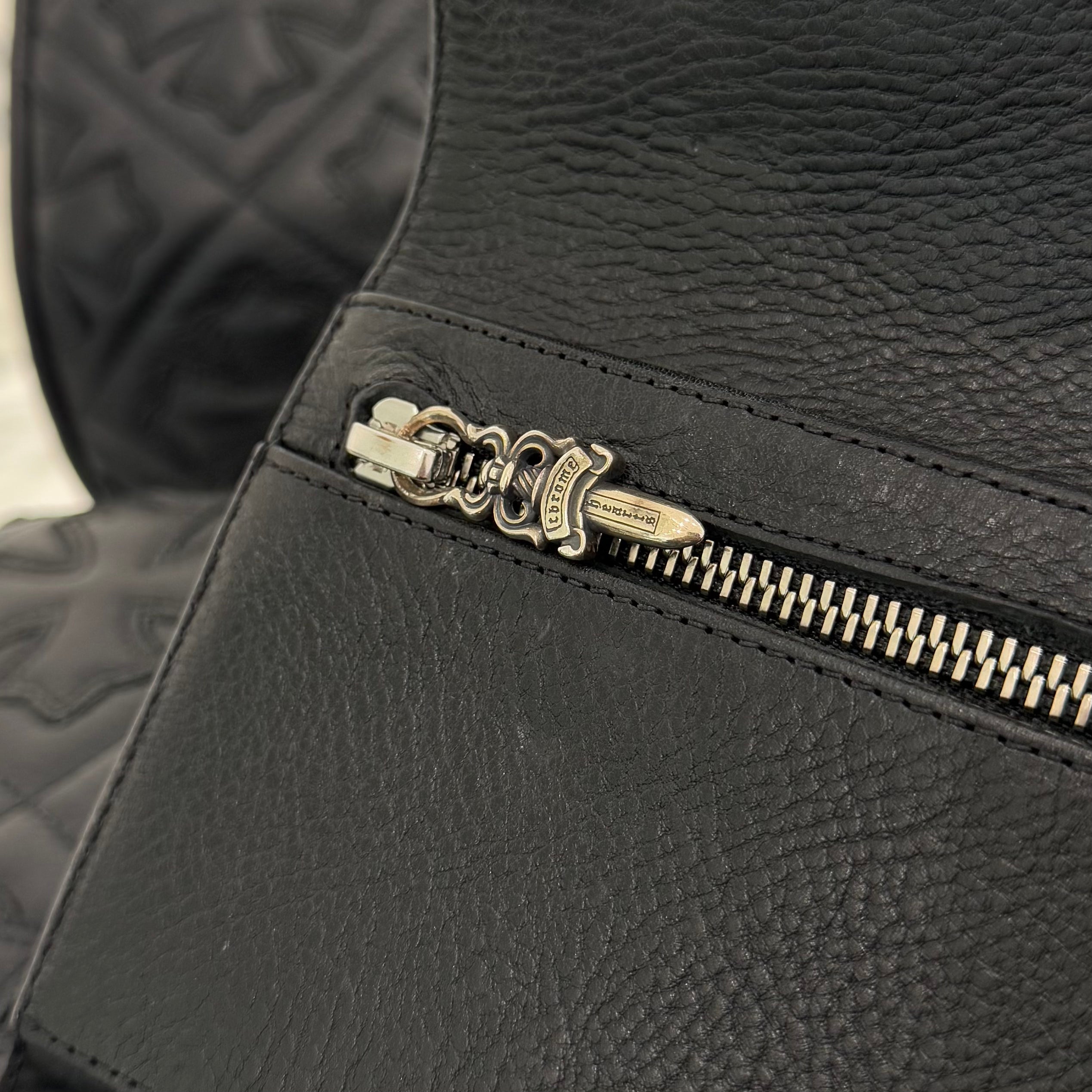 CHROME HEARTS Cemetery Leather Cross Patch Wave Cross Ball Wallet クロムハーツ セメタリーレザークロスパッチ ウェーブクロスボール ウォレット