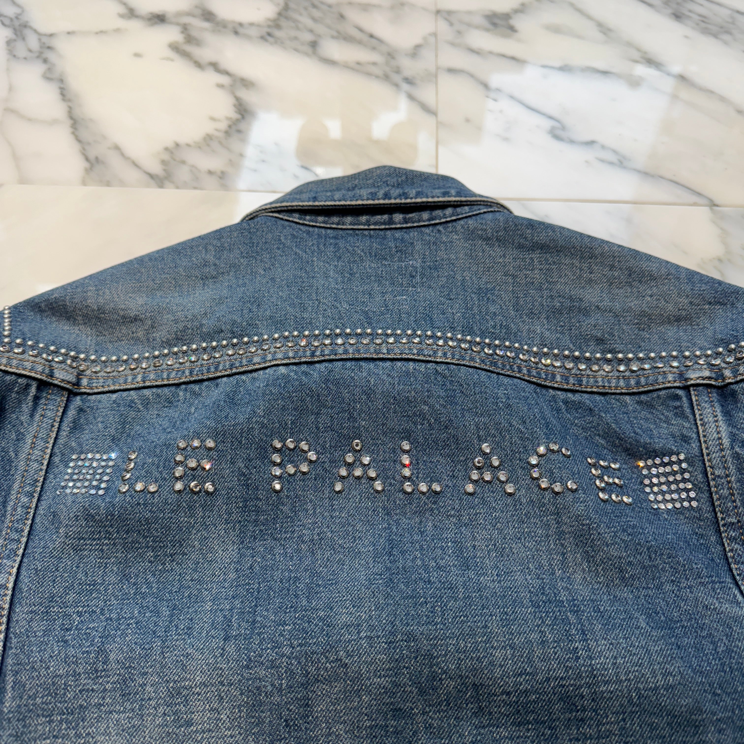 CELINE 2023AW LEPALACE Studs Denim Trucker Jacket Q793365M Size S セリーヌ リパレス スタッズ デニムトラッカージャケット サイズ S