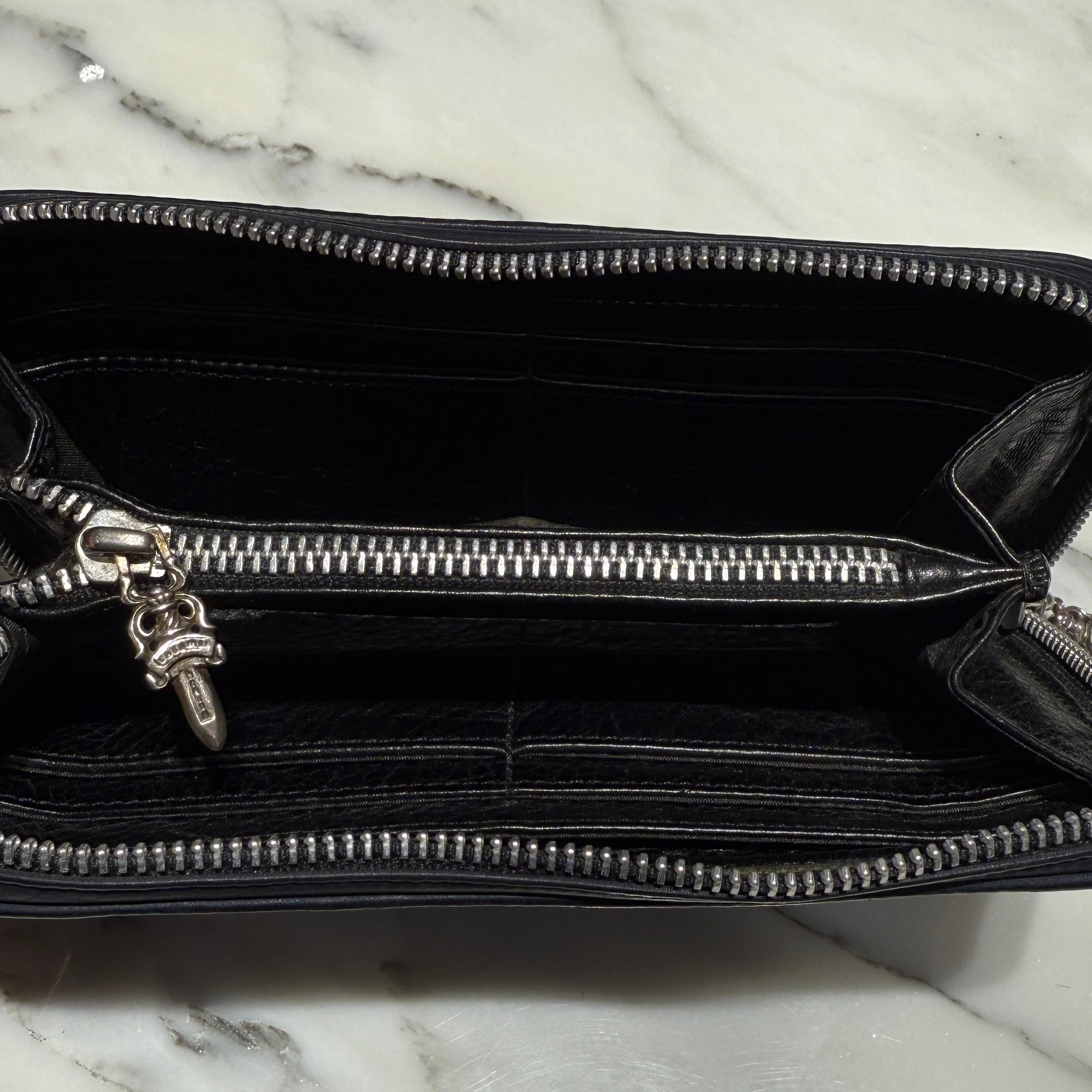 CHROME HEARTS 3 Cemetery Cross Leather Patch REC F ZIP #2 Wallet クロムハーツ 3セメタリークロス レザーパッチ レック F ジップ #2 ウォレット