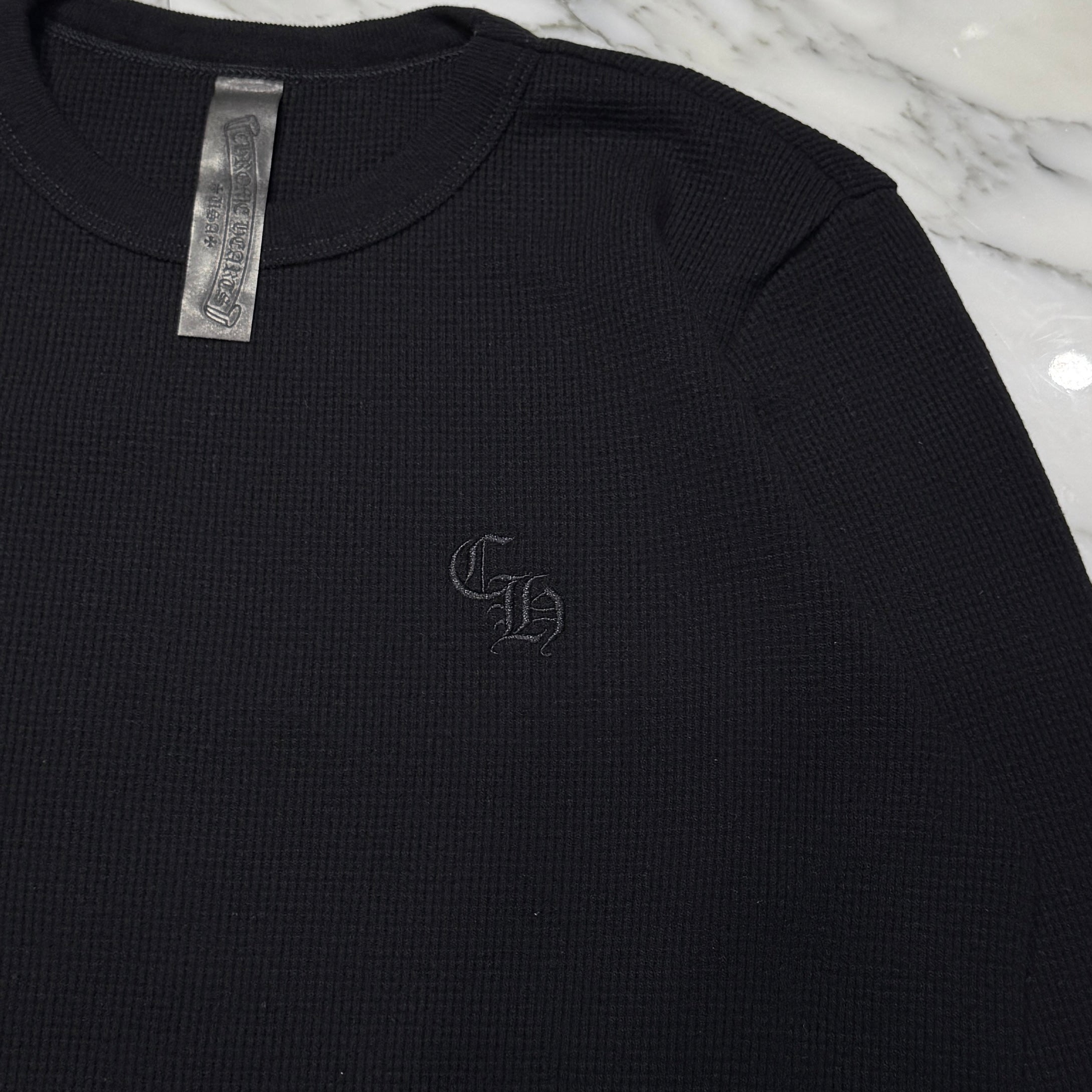 CHROME HEARTS 2025SS Y NOT CH Embroidery Thermal Long Sleeve Tee Size L クロムハーツ ワイノット CH刺繍 サーマル ロングスリーブTシャツ サイズＬ