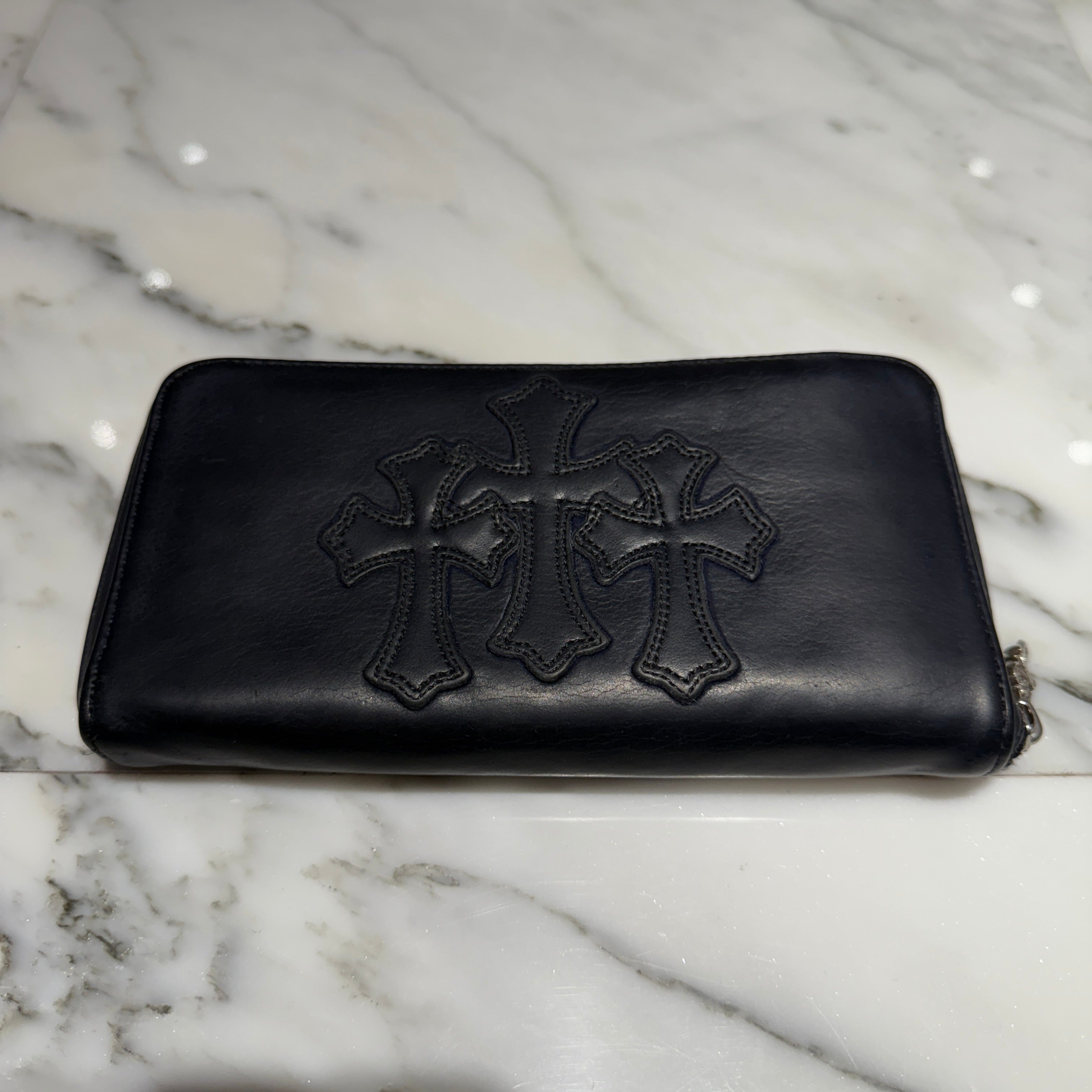 CHROME HEARTS 3 Cemetery Cross Leather Patch REC F ZIP #2 Wallet クロムハーツ 3セメタリークロス レザーパッチ レック F ジップ #2 ウォレット