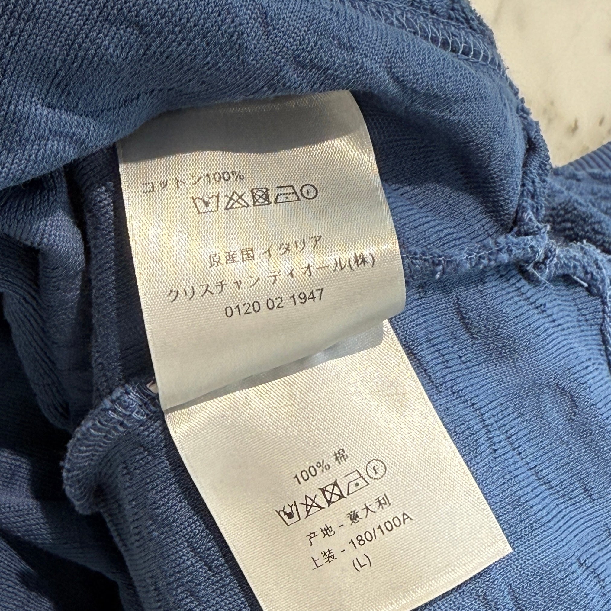 DIOR 2022SS Oblique Cotton Jacquard Long Sleeve Tee 293J649A0614 Size L ディオール オブリーク コットン ジャガード ロングスリーブTシャツ サイズL