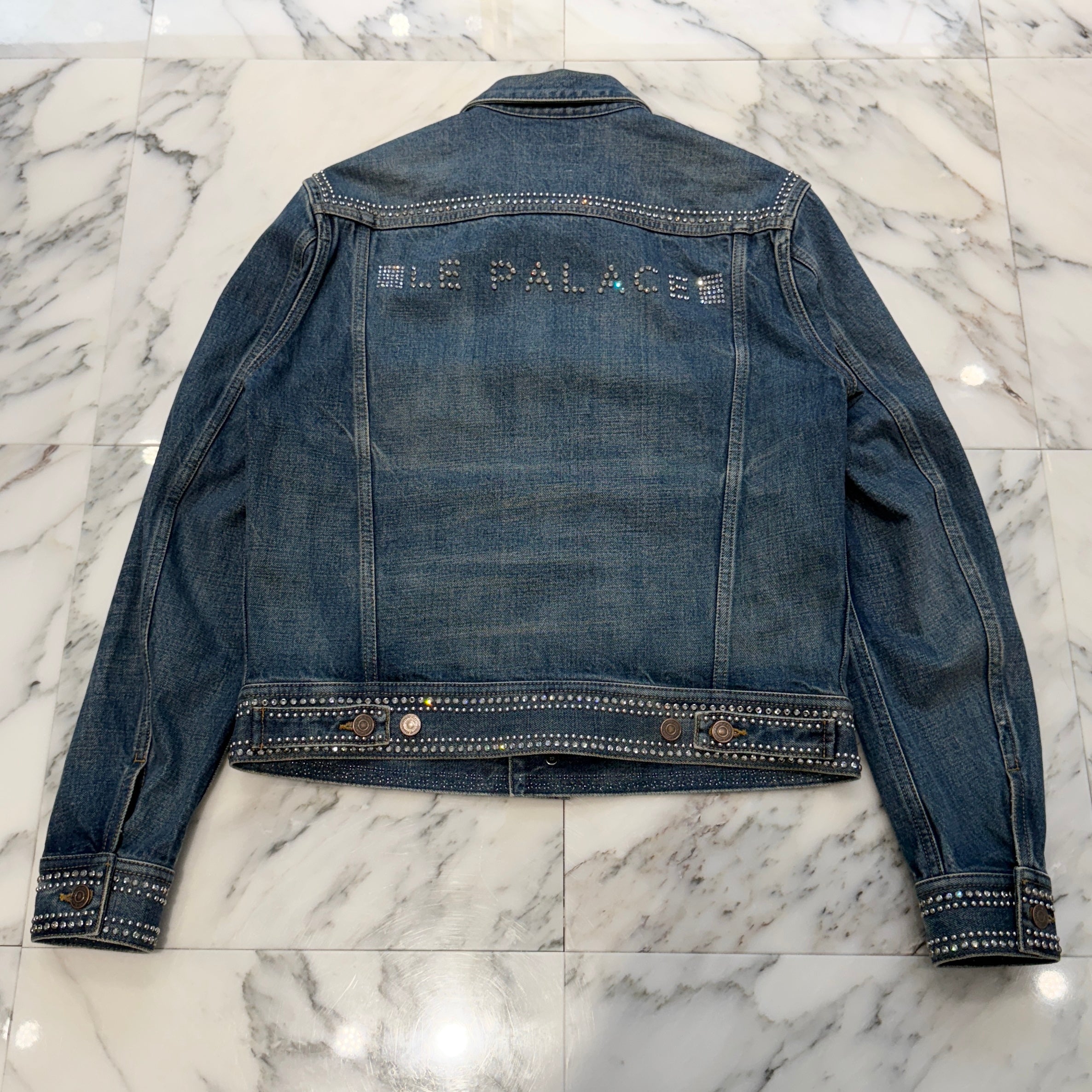 CELINE 2023AW LEPALACE Studs Denim Trucker Jacket Q793365M Size S セリーヌ リパレス スタッズ デニムトラッカージャケット サイズ S
