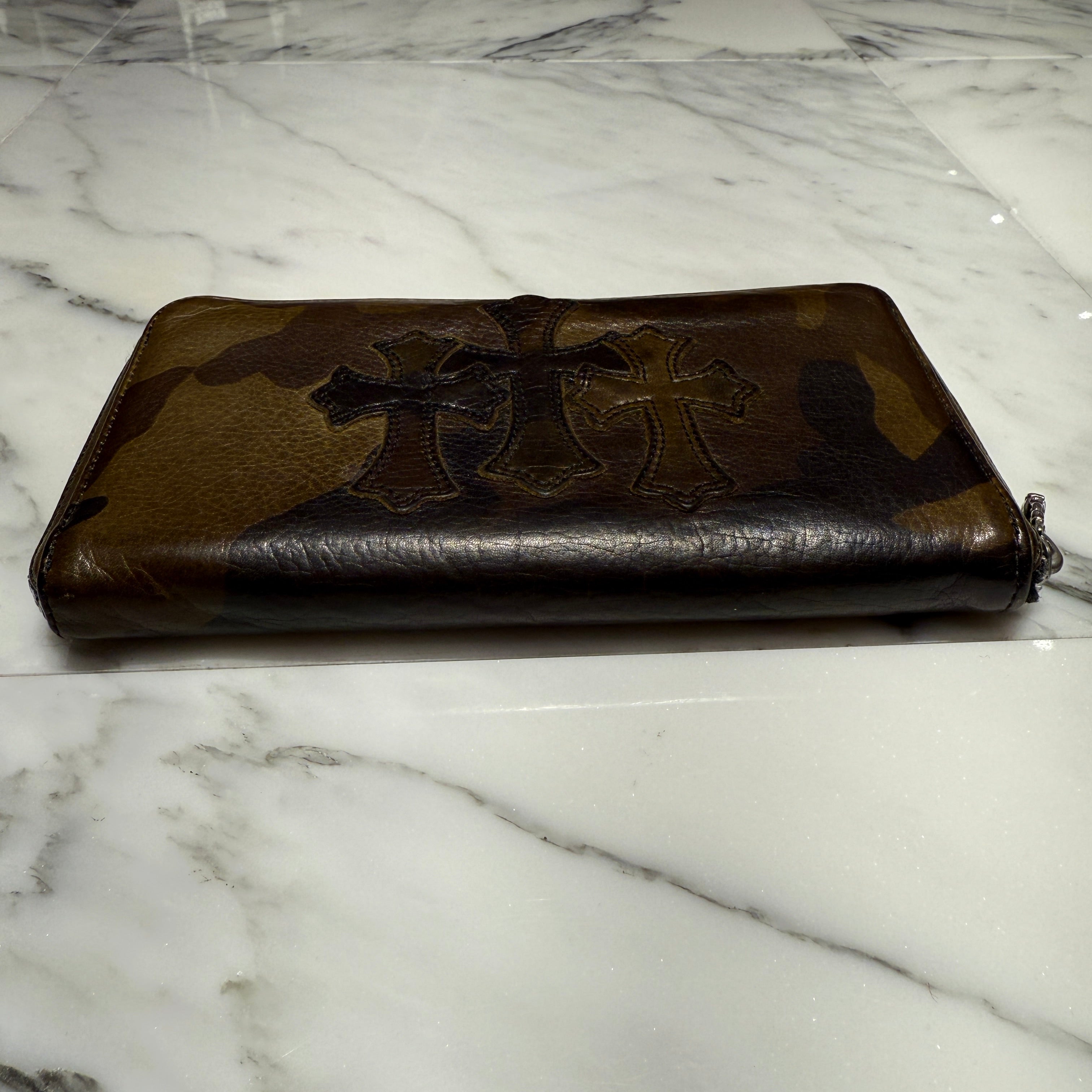 CHROME HEARTS Camo 3 Cemetery Cross Leather Patch REC F ZIP #2 Wallet クロムハーツ カモ 3セメタリークロス レザーパッチ レック F ジップ #2 ウォレット