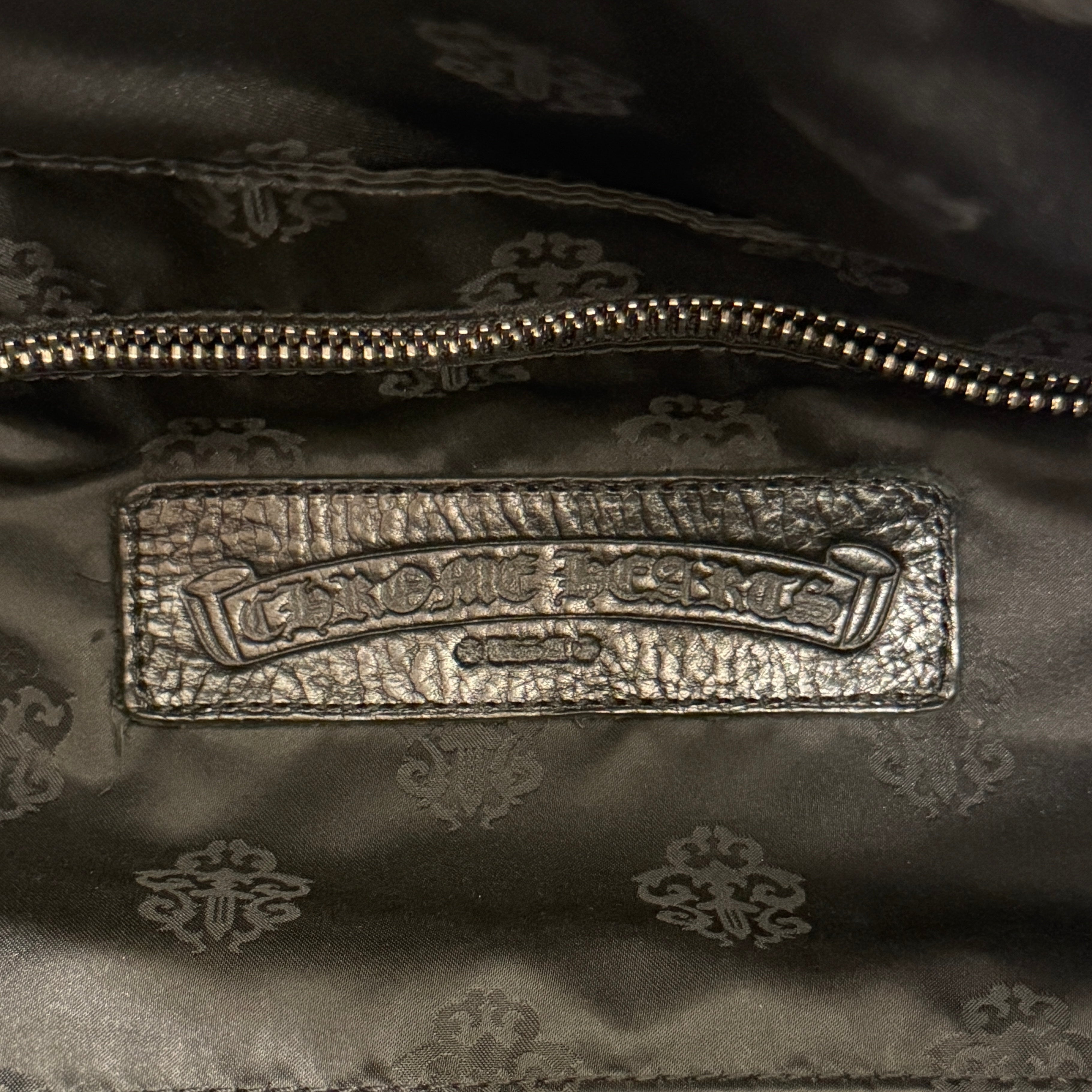 CHROME HEARTS Las Vegas Limited DOMINO Cemetery Cross Patch Duffle Leather Boston Bag クロムハーツ ラスベガス限定 ドミノ セメタリークロスパッチ ダッフル レザー ボストンバッグ