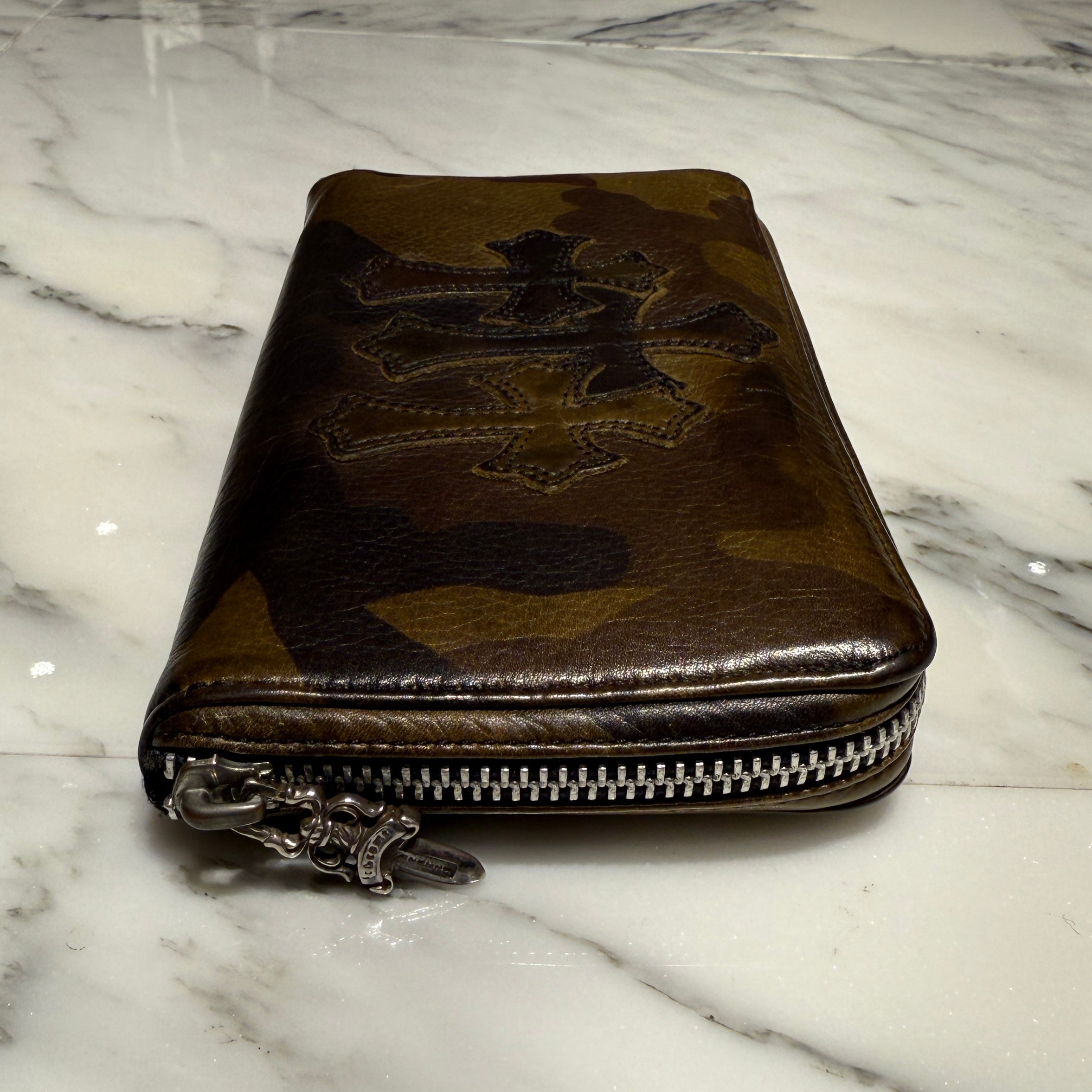 CHROME HEARTS Camo 3 Cemetery Cross Leather Patch REC F ZIP #2 Wallet クロムハーツ カモ 3セメタリークロス レザーパッチ レック F ジップ #2 ウォレット