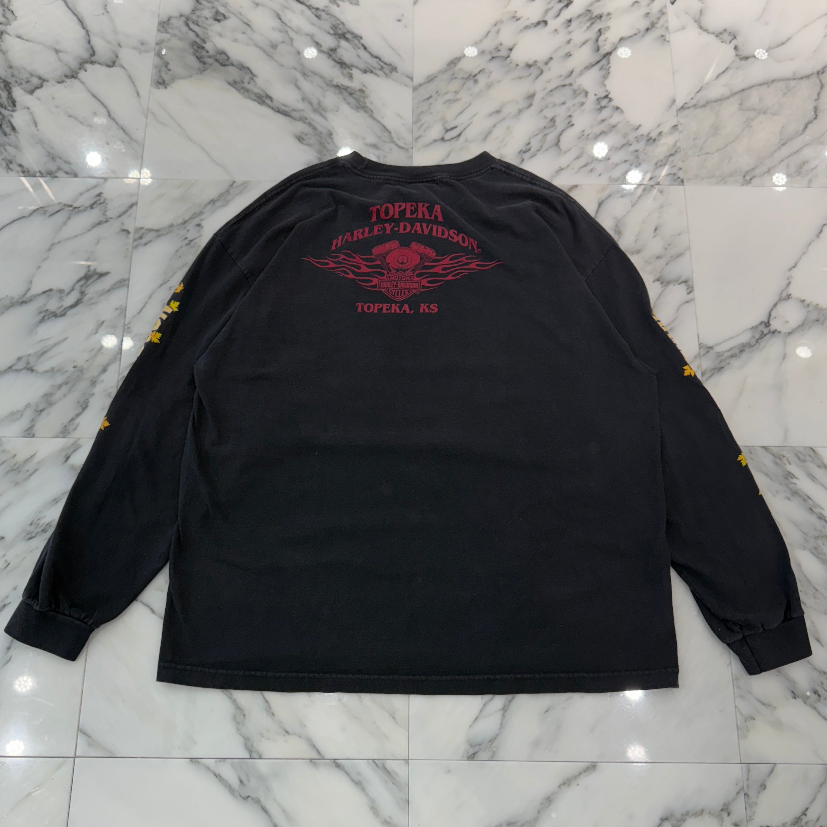 Vintage 90's Harley-Davidson "Harley Girl" TOPEKA KS L/S Tee Size 2XL ヴィンテージ 90's ハーレーダビッドソン "ハーレーガール" トピーカ カンザス ロングスリーブTシャツ サイズ2XL