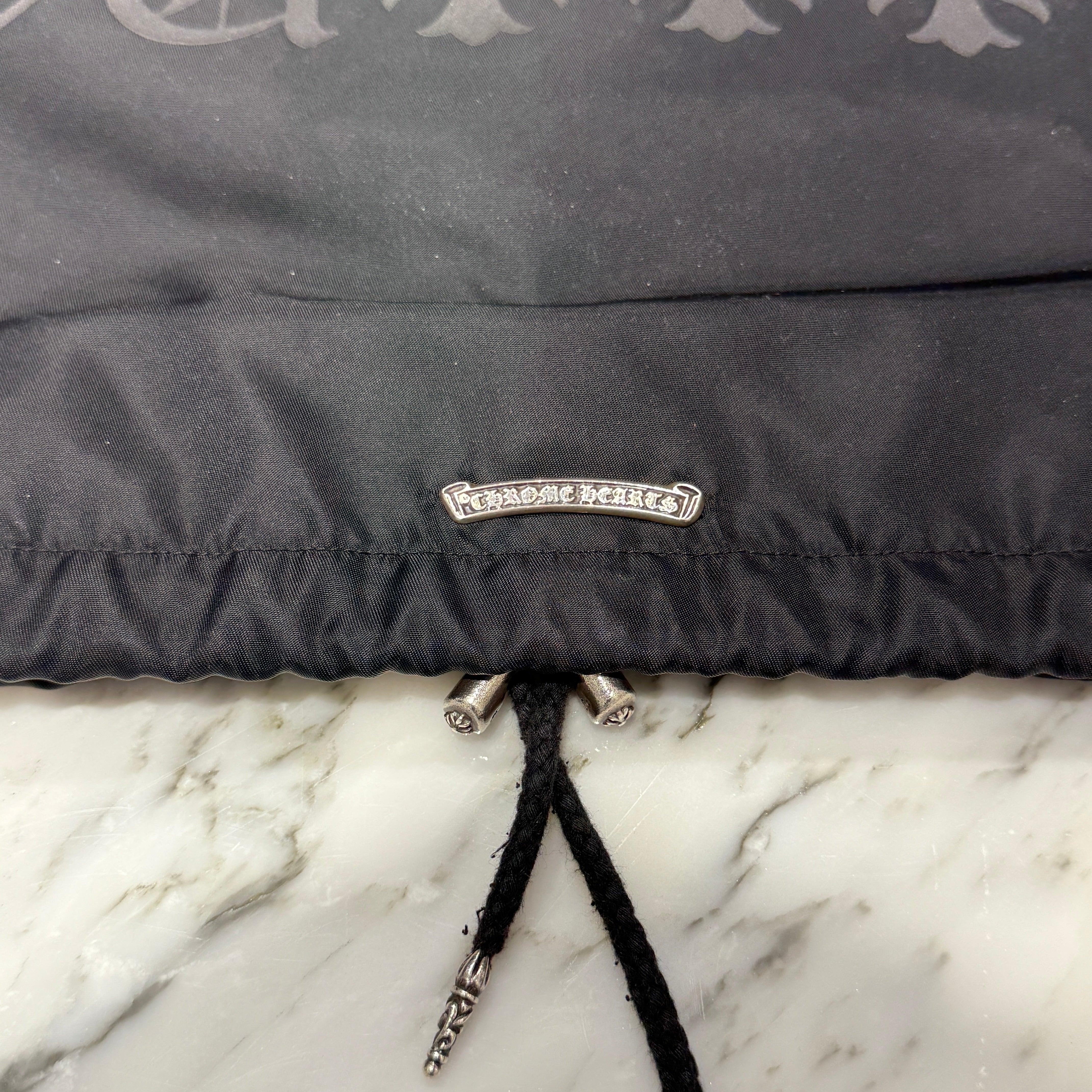 CHROME HEARTS RIGGINS FBRC English Print Nylon Coach Jacket Size M クロムハーツ リギンズ ファブリック イングリッシュ プリント ナイロンコーチジャケット サイズM