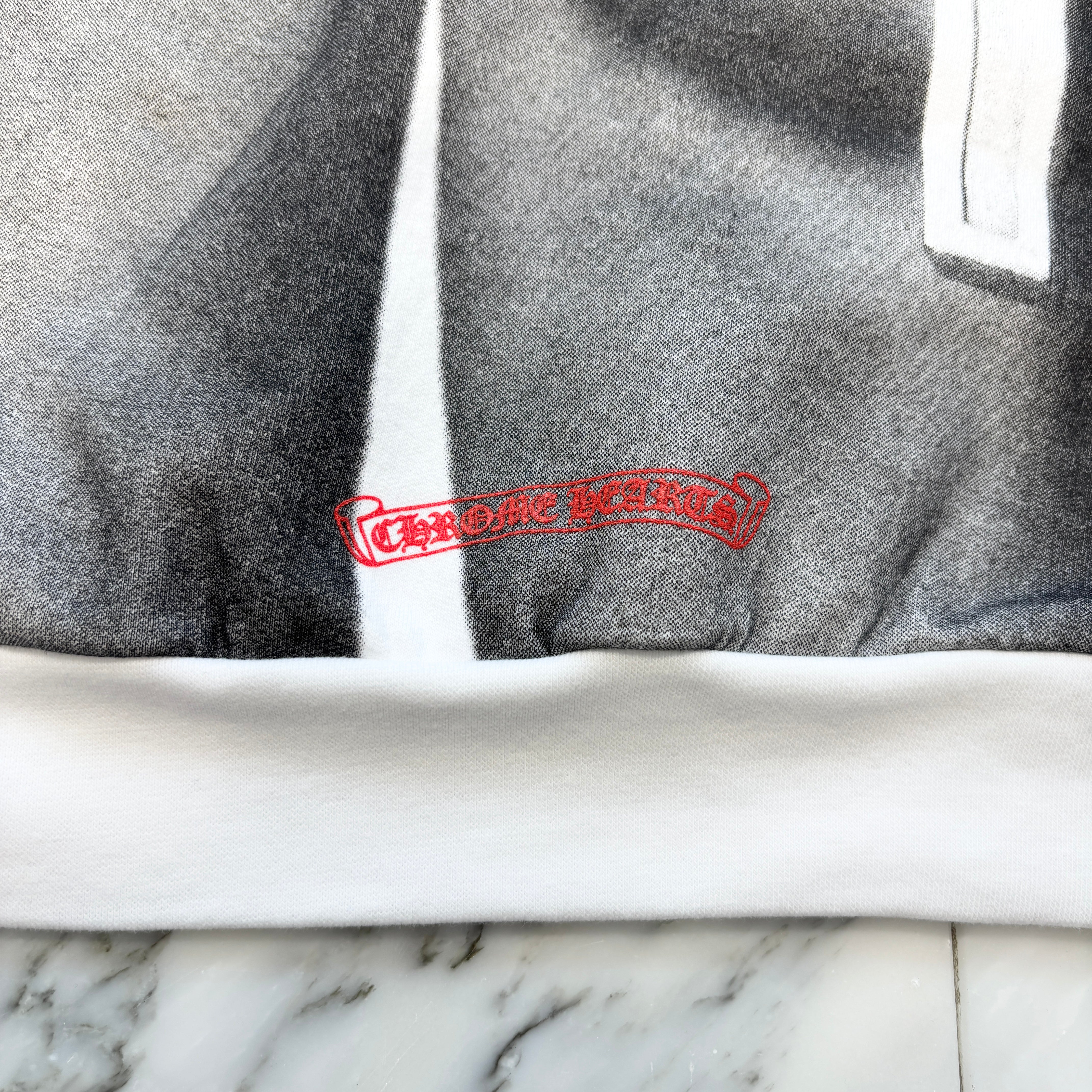 CHROME HEARTS Laurie Lynn Stark LLS Back Photo Print Pullover Hoodie Size M クロムハーツ ローリーリンスターク LLS バックフォトプリント プルオーバーフーディ サイズM