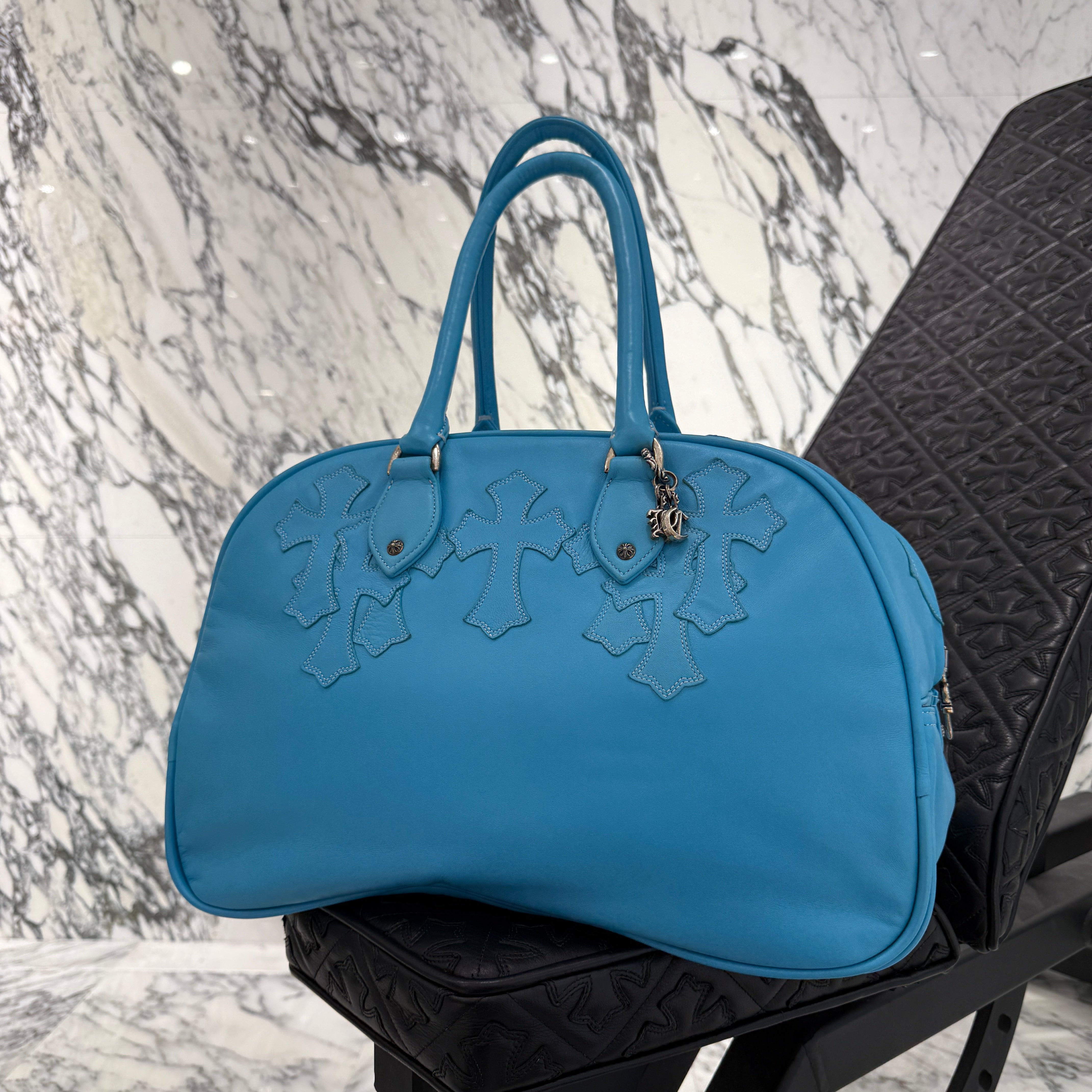 CHROME HEARTS Cemetery Cross Patch GYM Bag Medium クロムハーツ セメタリークロスパッチ ジムバッグ ミディアム