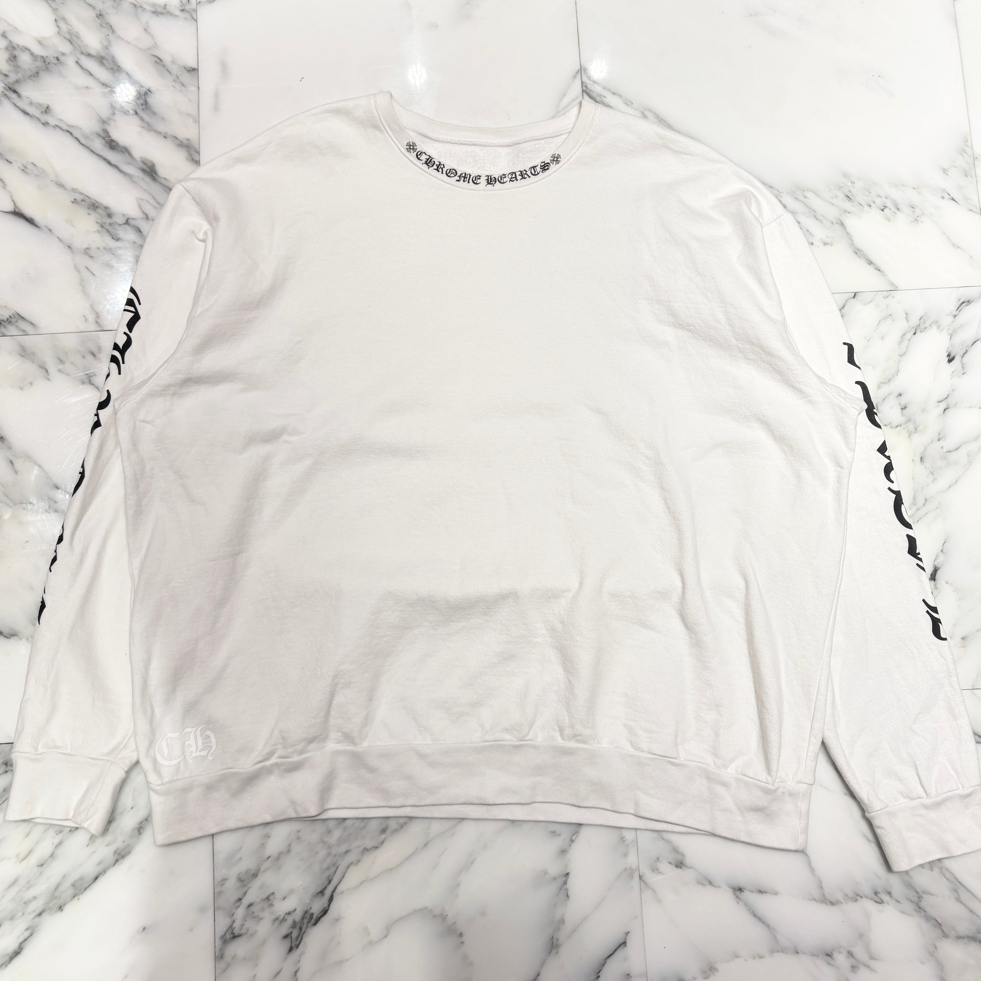 CHROME HEARTS Neck Logo Crewneck Sweatshirt Size L クロムハーツ ネックロゴ クルーネック スウェットシャツ サイズL