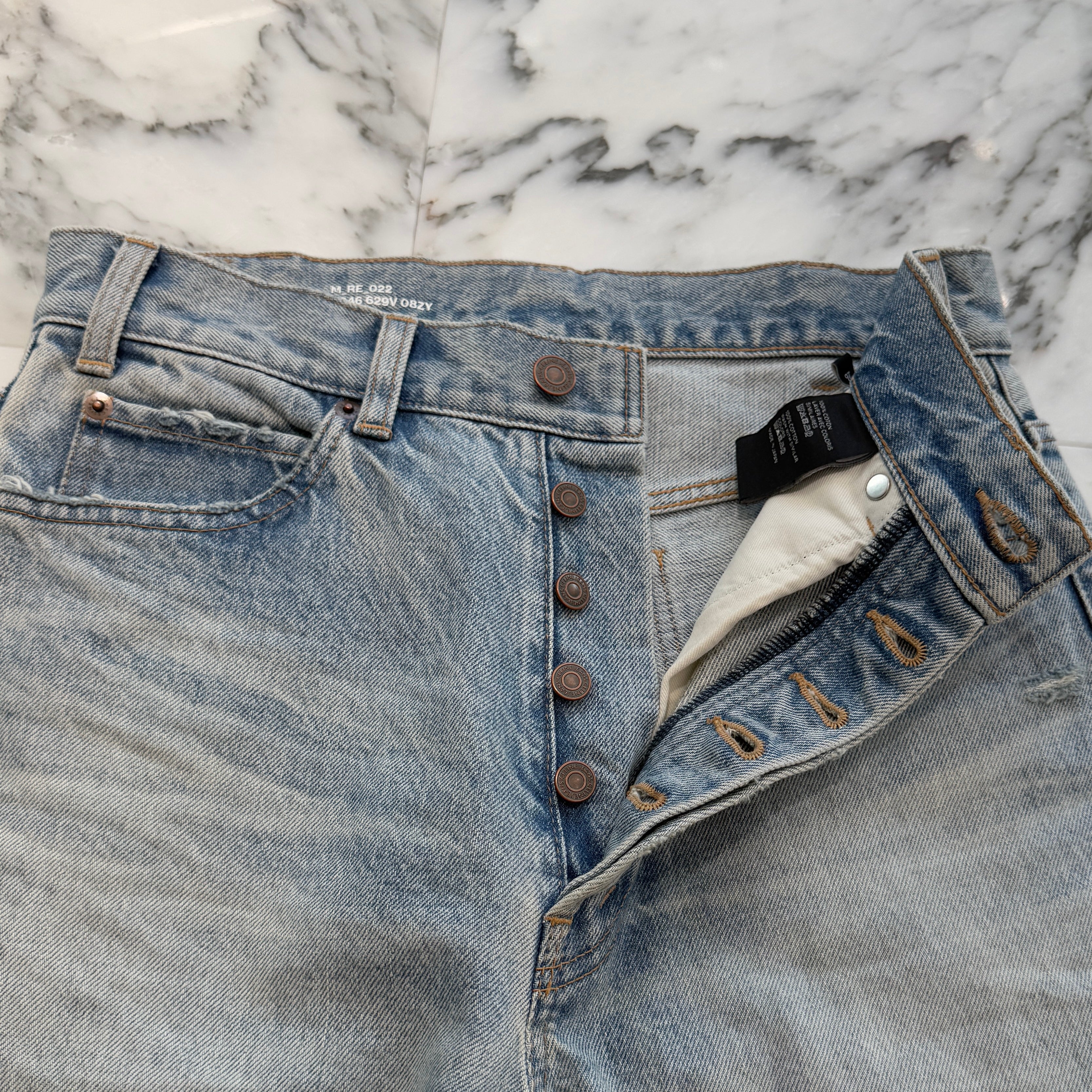 CELINE 2024SS Wesley Jeans In Breezy Point Wash Denim Pants N946629V.08ZY Size 26 セリーヌ ウェスリー ジーンズ イン ブリーズポイントウォッシュ デニムパンツ サイズ 26