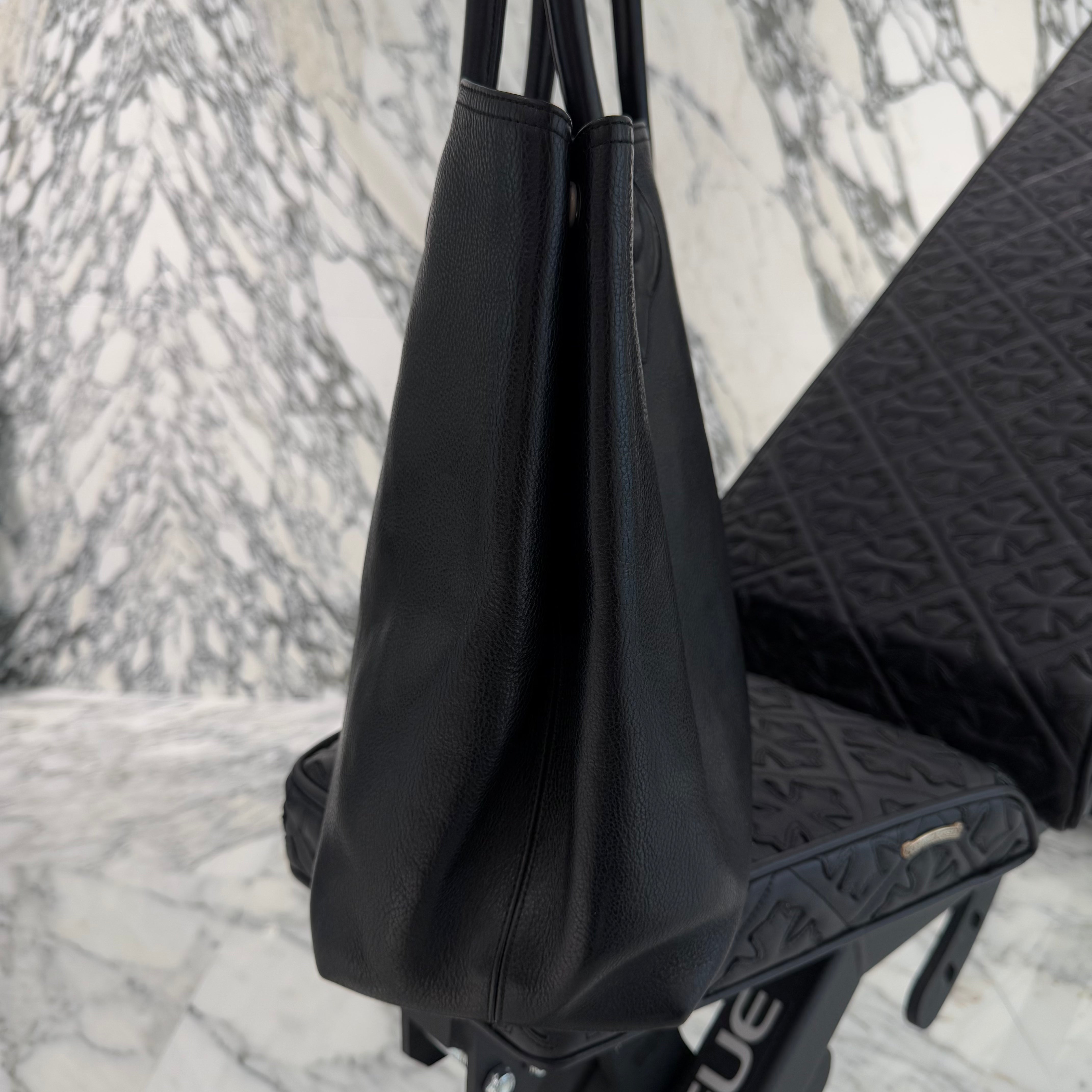 CHROME HEARTS 3 Cemetery Cross Patch FS Leather Tote Bag クロムハーツ 3セメタリークロスパッチ FS レザートートバッグ