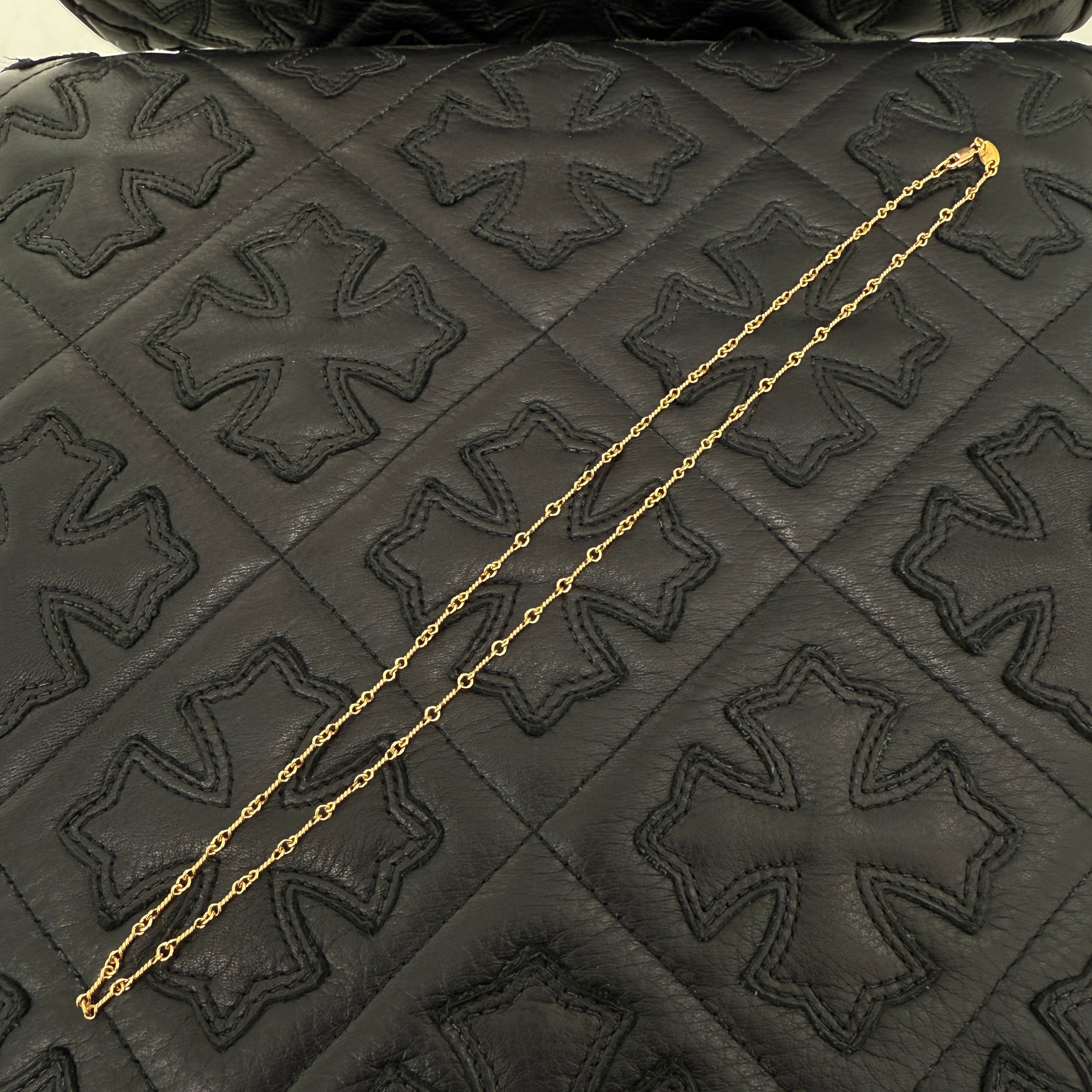 CHROME HEARTS 22K Twist Chain Necklace Size 20 Inch クロムハーツ 22K ツイストチェーン ネックレス サイズ20インチ