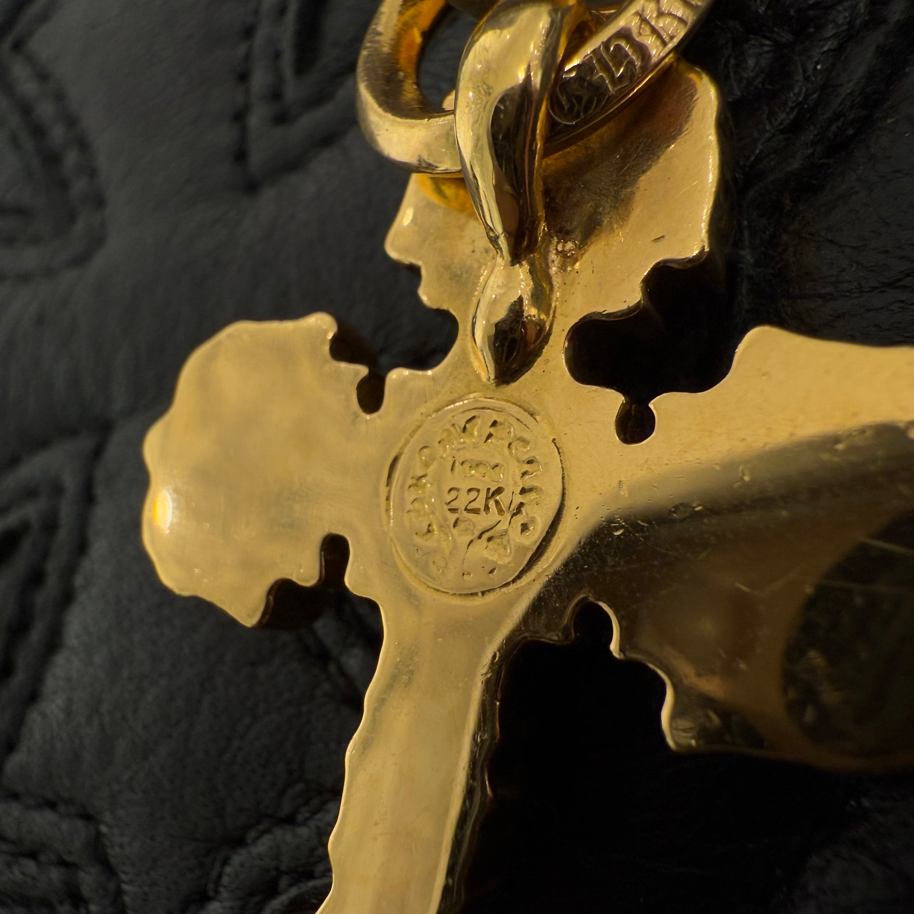 CHROME HEARTS 22K PAVE Diamond Filigree Cross Pendent XS With Bail クロムハーツ 22K パヴェ ダイヤモンド フィリグリークロス ペンダントXS ウィズベイル