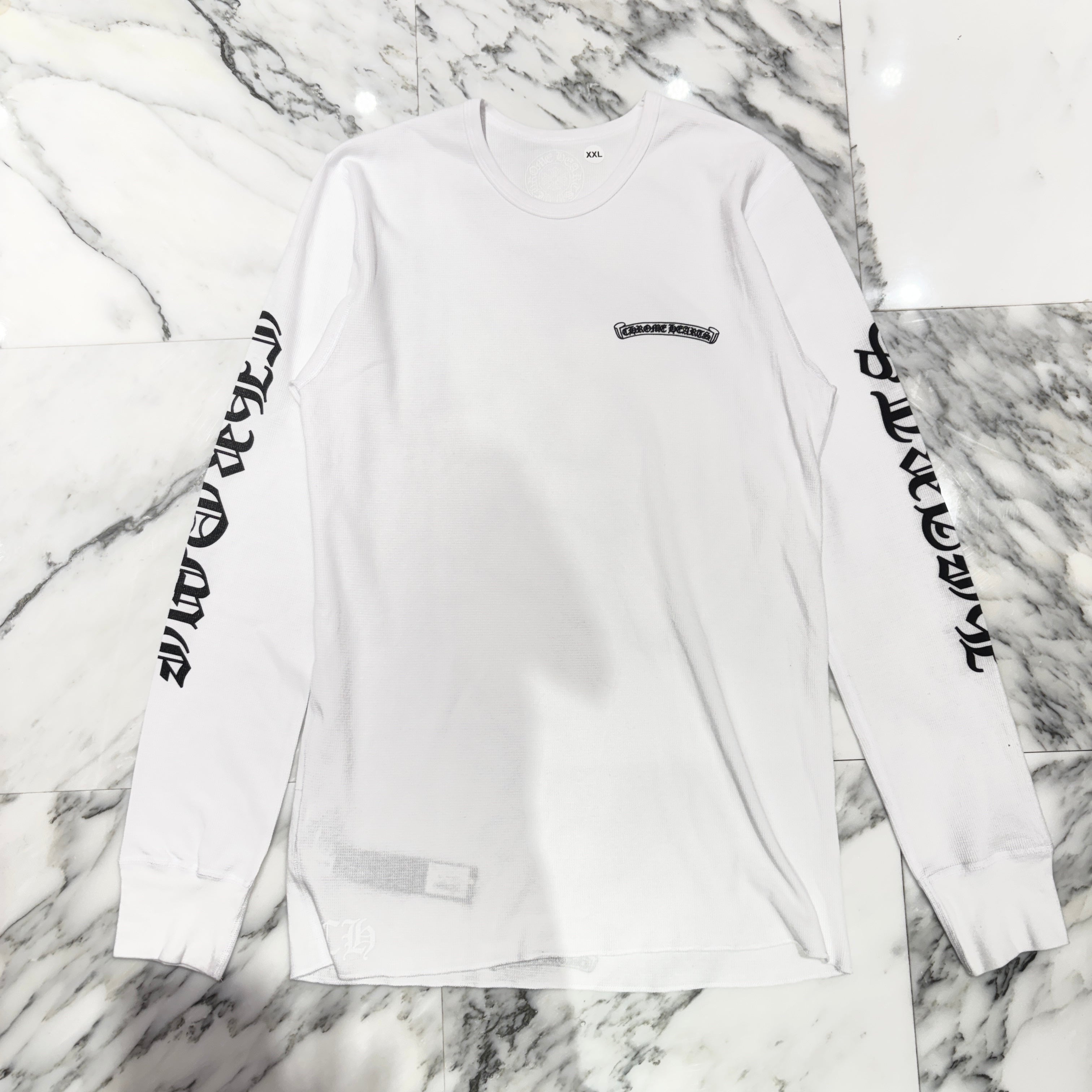 CHROME HEARTS 2025SS Scroll Label Arm Logo Print Thermal Long Sleeve Tee Size S クロムハーツ スクロールラベル アームロゴプリント  サーマル ロングスリーブ Tシャツ サイズS