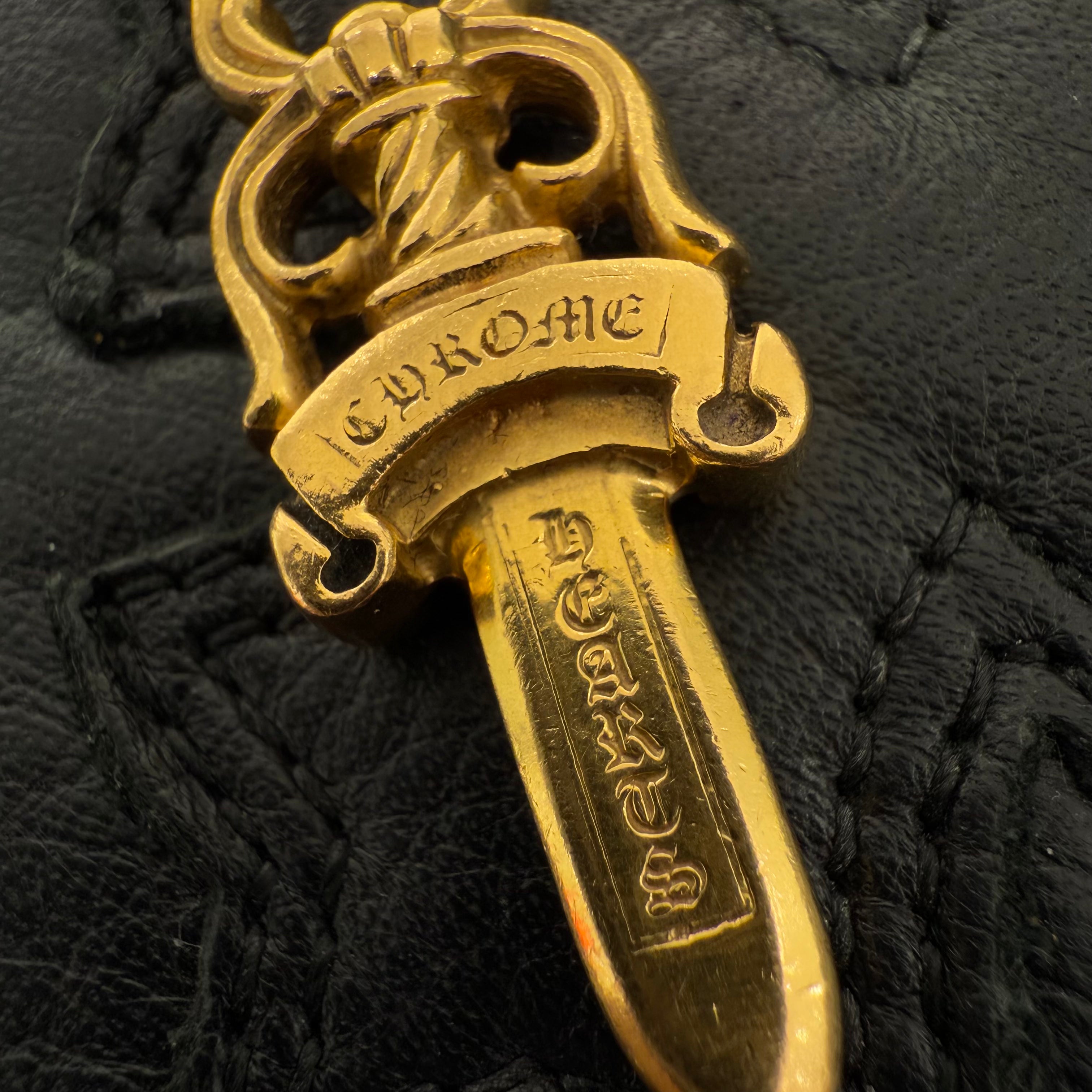 CHROME HEARTS 22K #10 DAGGER PAVE Diamond Pendant Top クロムハーツ 22K #10 ダガー パヴェダイヤモンド ペンダントトップ