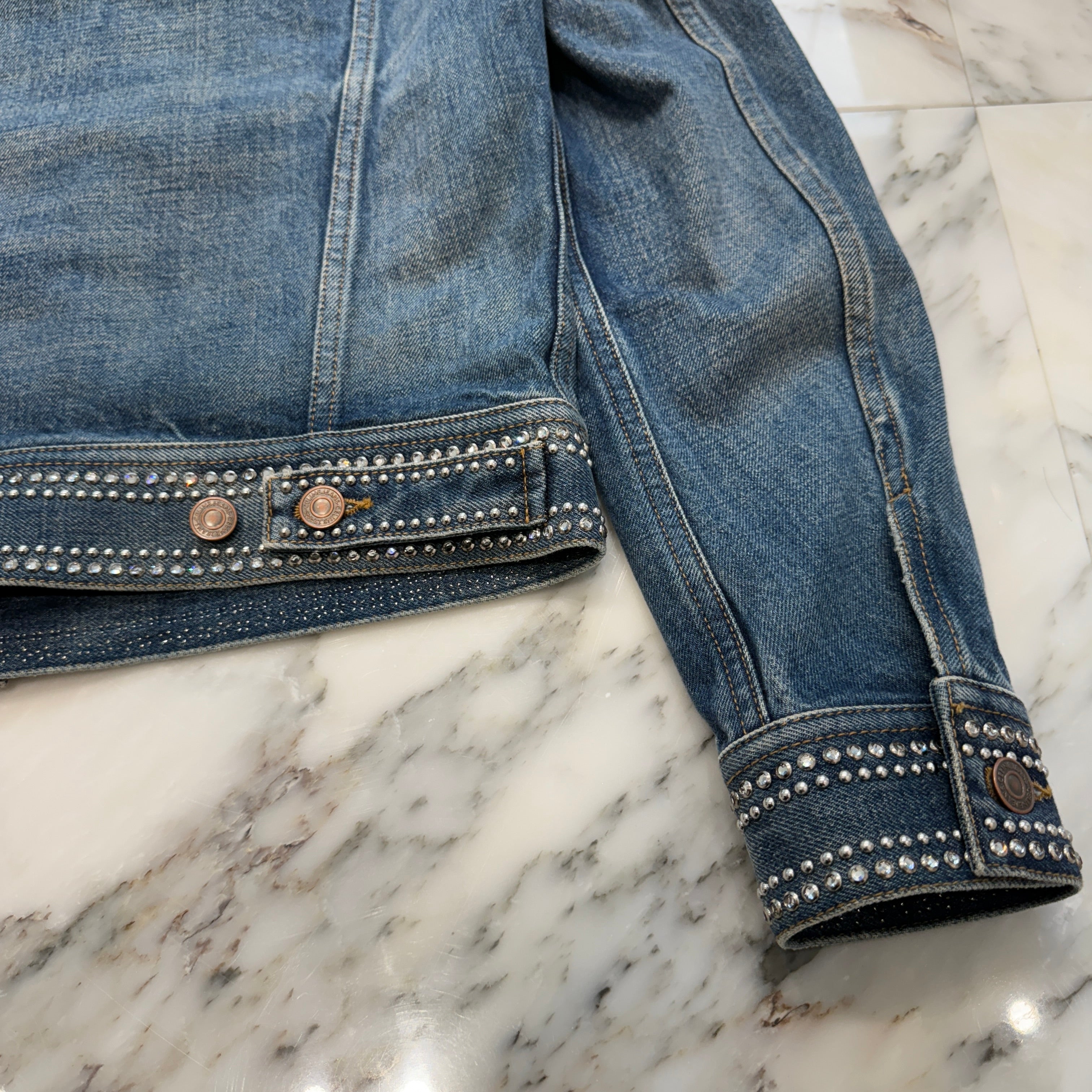 CELINE 2023AW LEPALACE Studs Denim Trucker Jacket Q793365M Size S セリーヌ リパレス スタッズ デニムトラッカージャケット サイズ S
