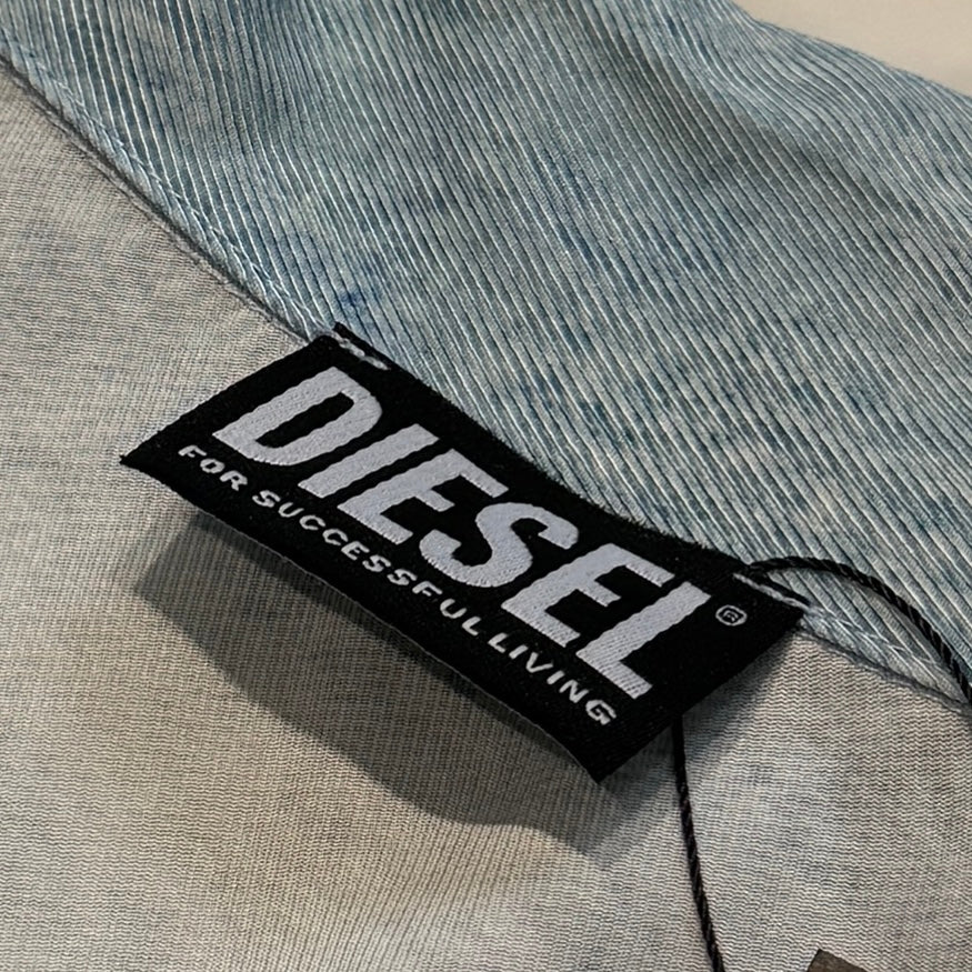 DIESEL Denim Transcription Rayon Short Sleeve Shirt A08538-0DMAH01 Size 50 ディーゼル デニム転写 レーヨン ショートスリーブシャツ サイズ50