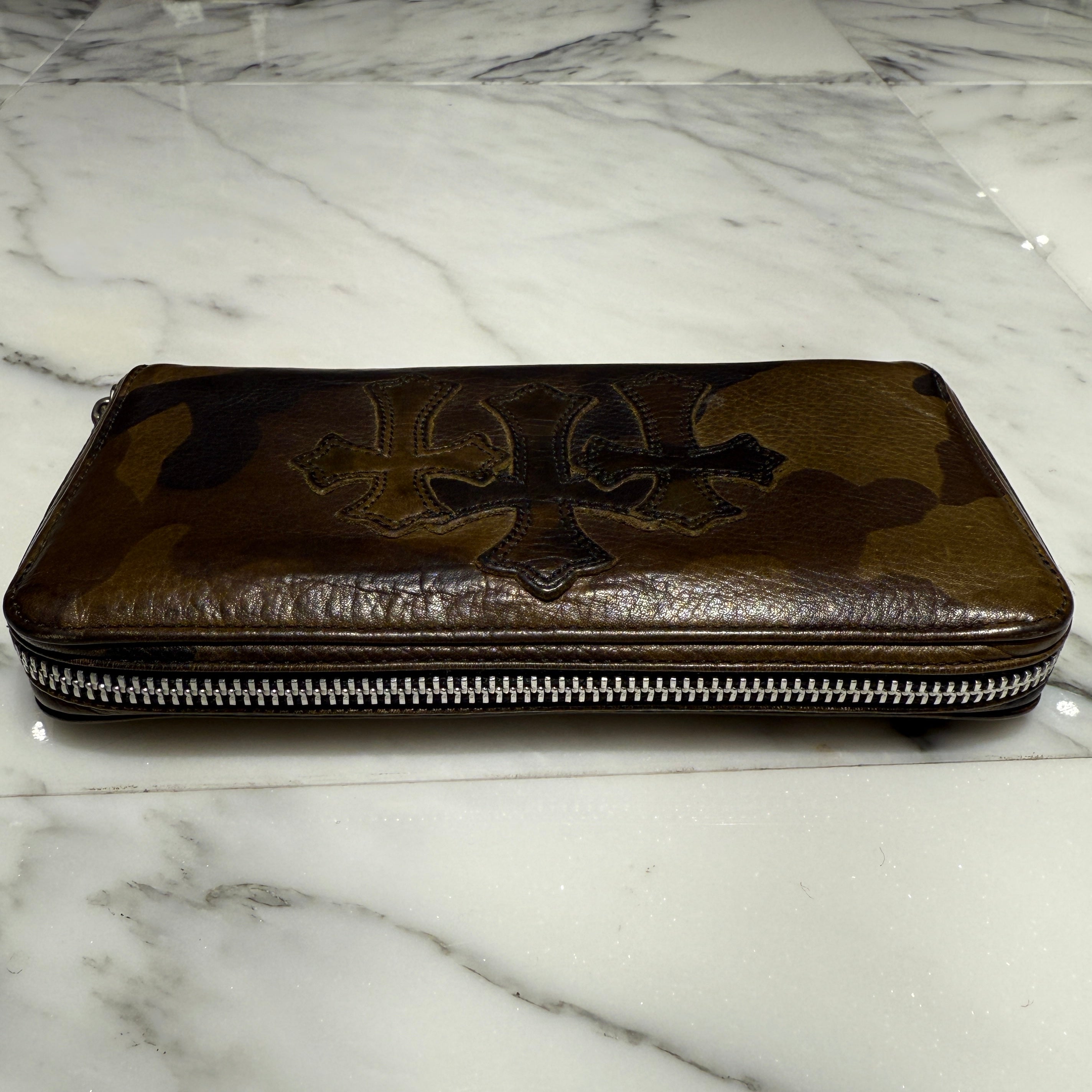 CHROME HEARTS Camo 3 Cemetery Cross Leather Patch REC F ZIP #2 Wallet クロムハーツ カモ 3セメタリークロス レザーパッチ レック F ジップ #2 ウォレット