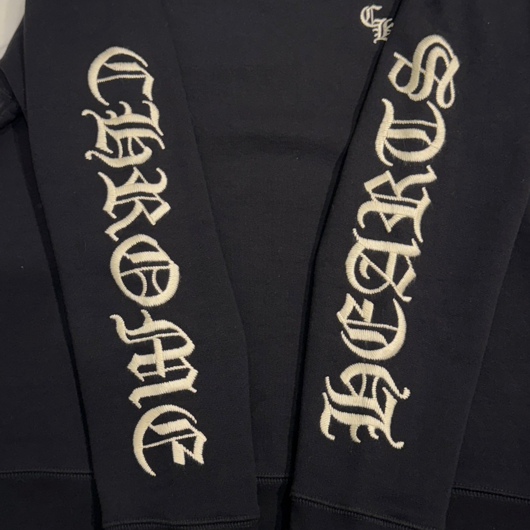 CHROME HEARTS Y NOT SLO RIDE Silver Cross Leather Patch Sweat Shrits Size M クロムハーツ ワイノット スローライド シルバークロス レザーパッチ スウェットシャツ サイズM