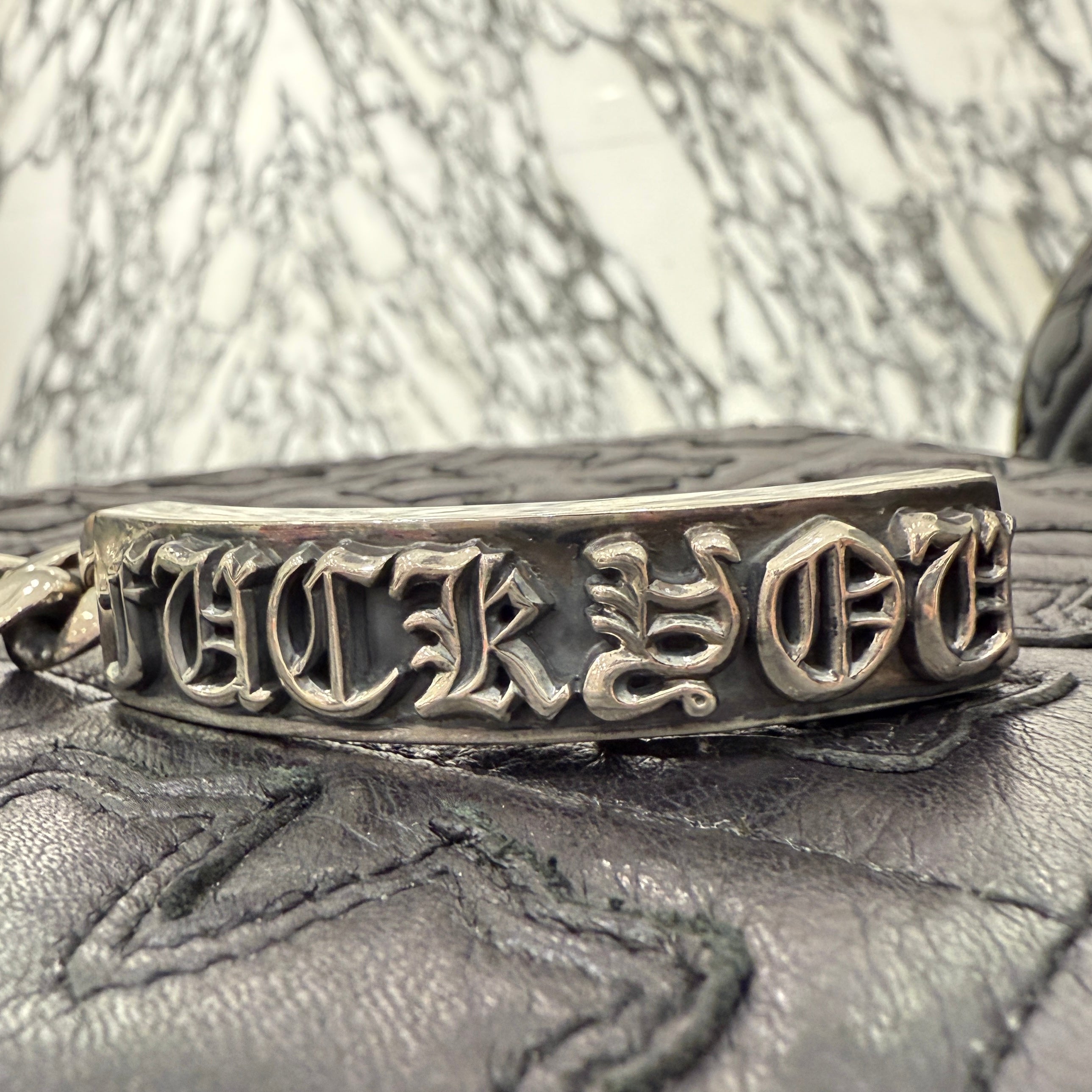 CHROME HEARTS "FUCK YOU" Classic ID Bracelet 10 LINK クロムハーツ "ファックユー" クラシック ID ブレスレット 10リンク