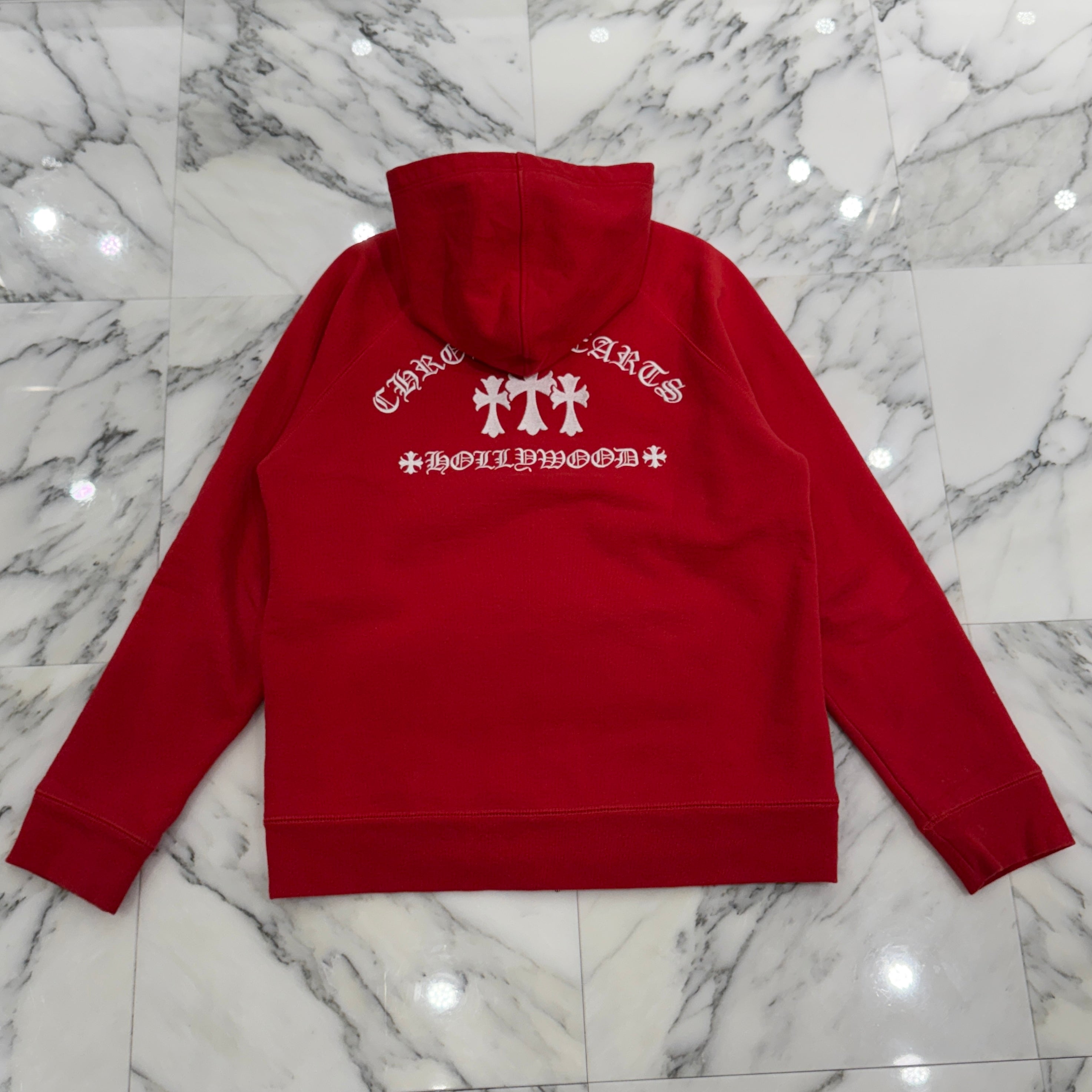 CHROME HEARTS King Taco 3 Cemetery Cross Embroidery Zip Up Hoodie Size L クロムハーツ キングタコ 3セメタリークロス刺繍 ジップアップフーディー サイズL