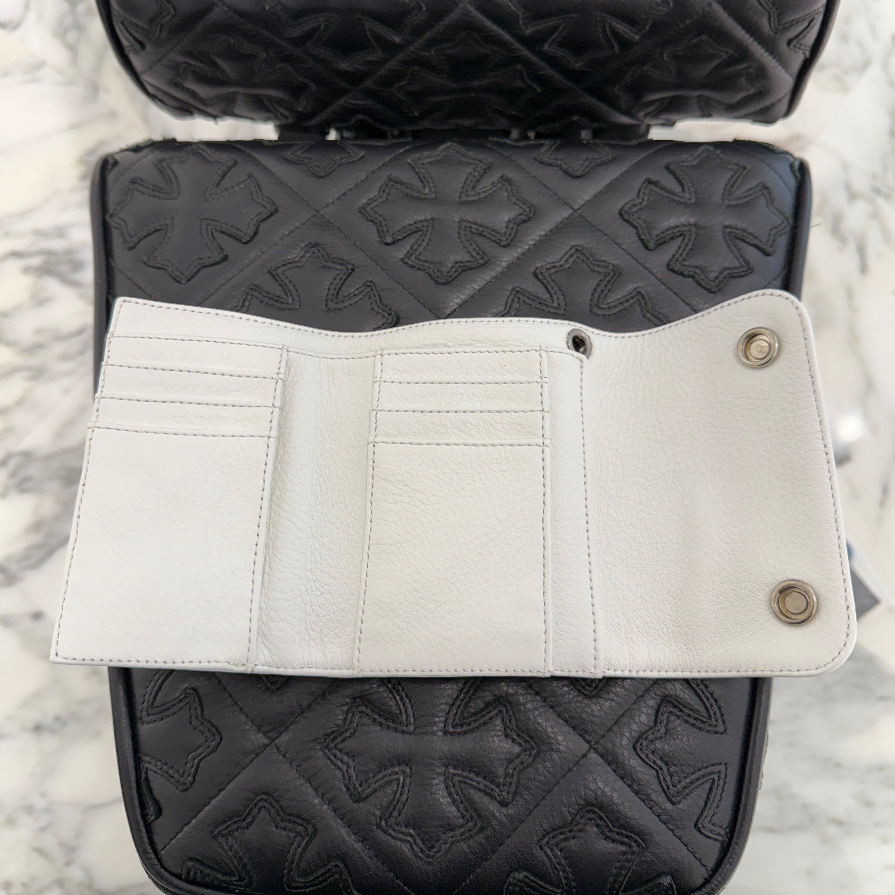 CHROME HEARTS Wave Mini Cross Ball Wallet クロムハーツ ウェイブミニ クロスボール ウォレット