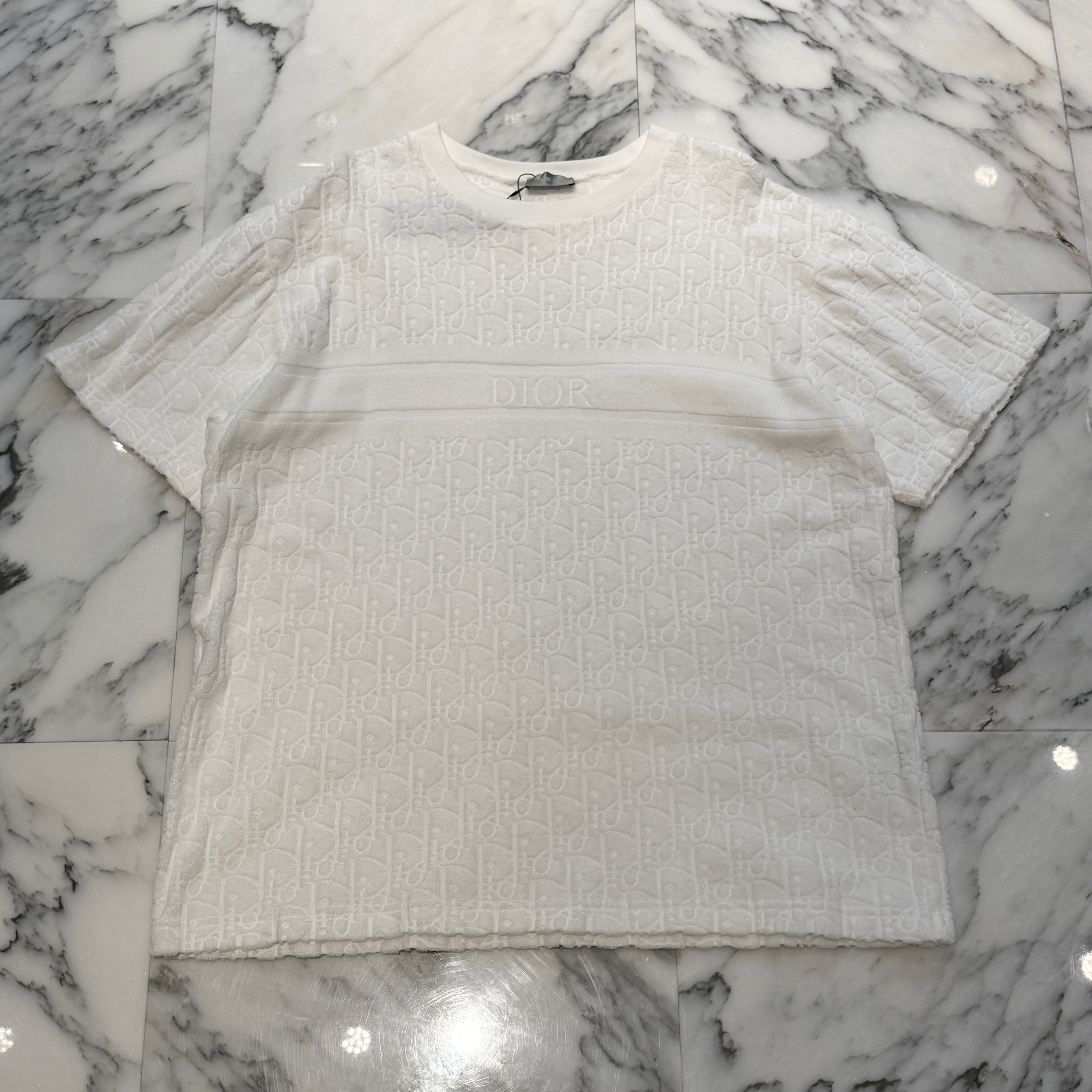 DIOR 2020SS Oblique Cotton Jacquard Tee 943J605E0602 Size XL ディオール オブリーク コットン ジャガード Tシャツ サイズXL