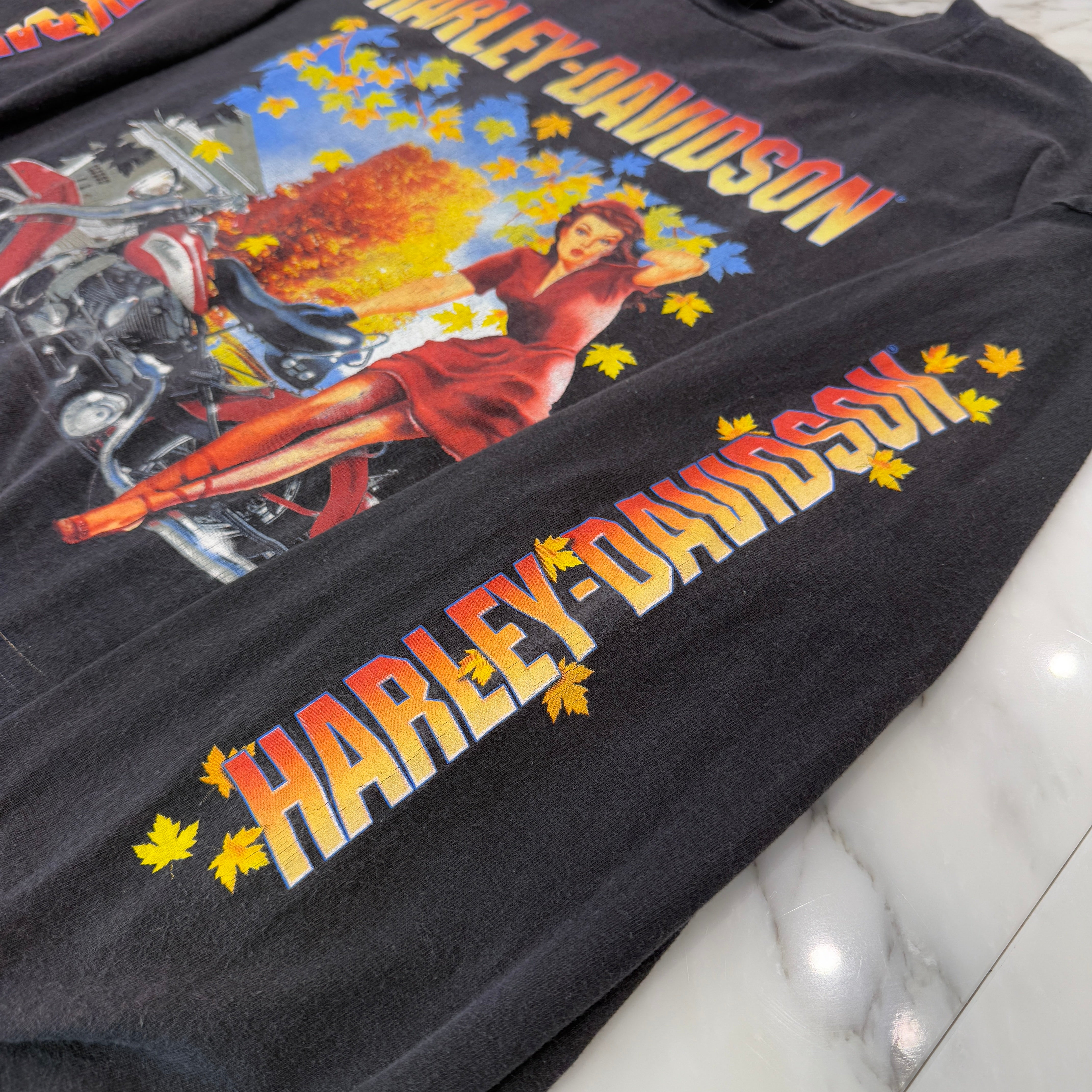 Vintage 90's Harley-Davidson "Harley Girl" TOPEKA KS L/S Tee Size 2XL ヴィンテージ 90's ハーレーダビッドソン "ハーレーガール" トピーカ カンザス ロングスリーブTシャツ サイズ2XL