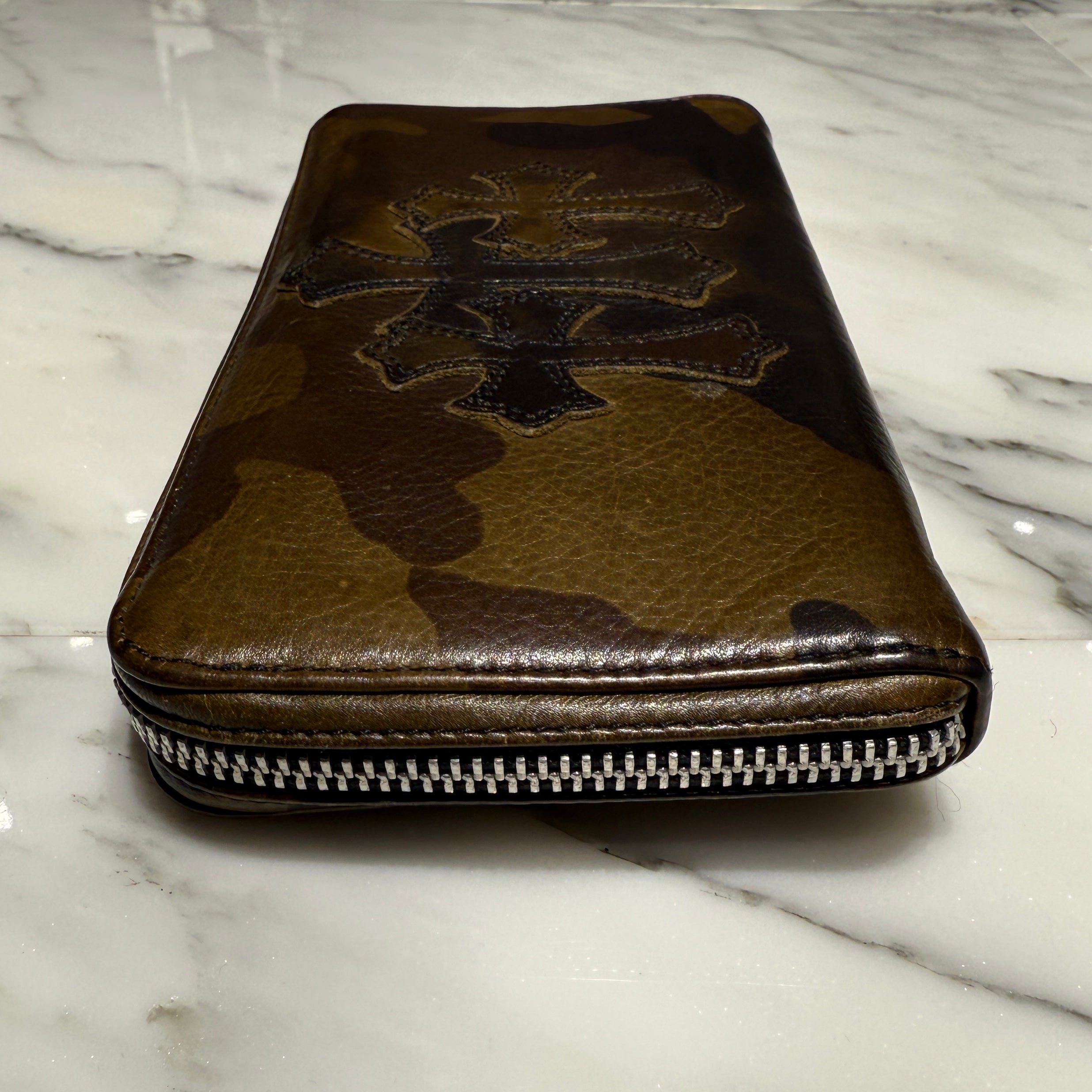 CHROME HEARTS Camo 3 Cemetery Cross Leather Patch REC F ZIP #2 Wallet クロムハーツ カモ 3セメタリークロス レザーパッチ レック F ジップ #2 ウォレット