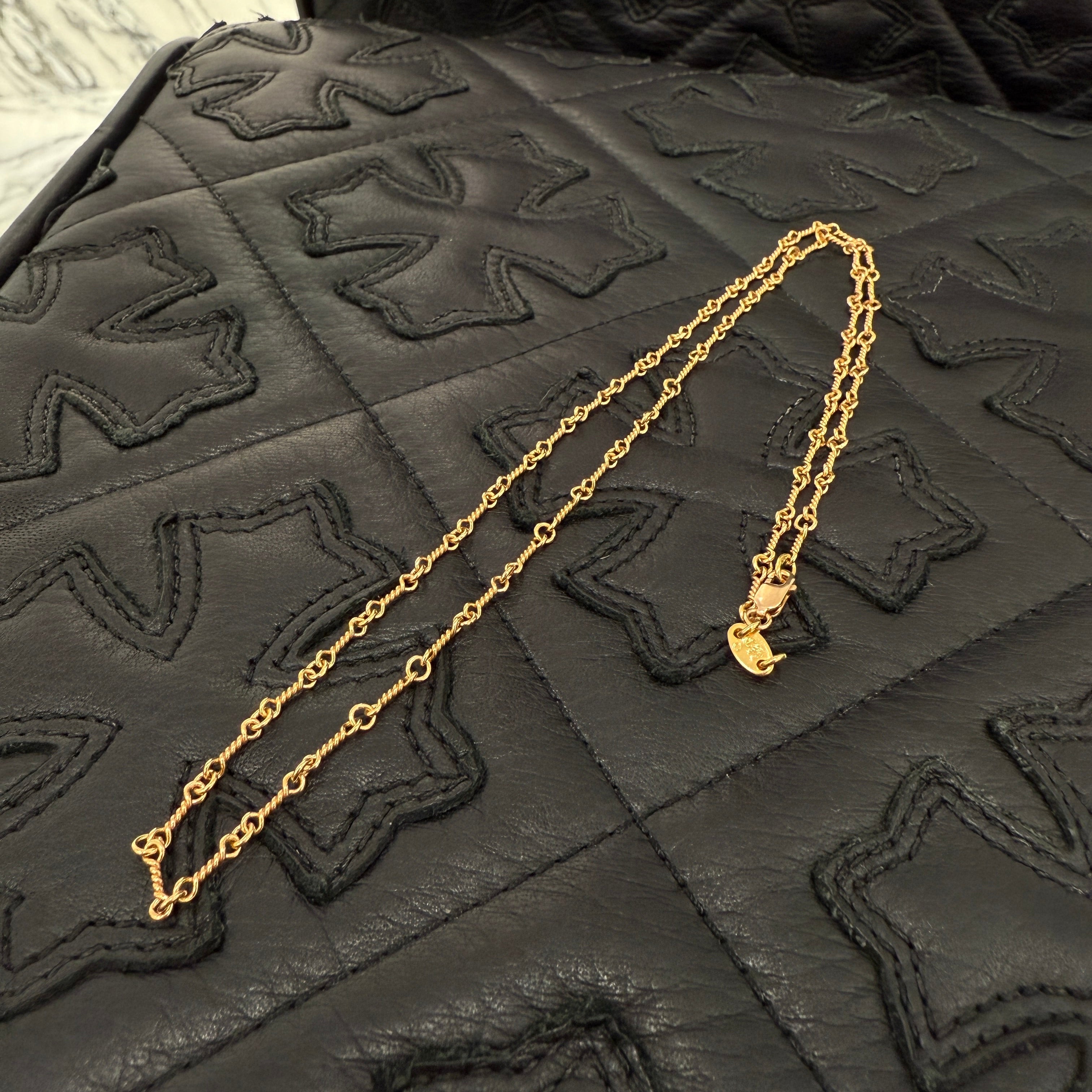 CHROME HEARTS 22K Twist Chain Necklace Size 20 Inch クロムハーツ 22K ツイストチェーン ネックレス サイズ20インチ