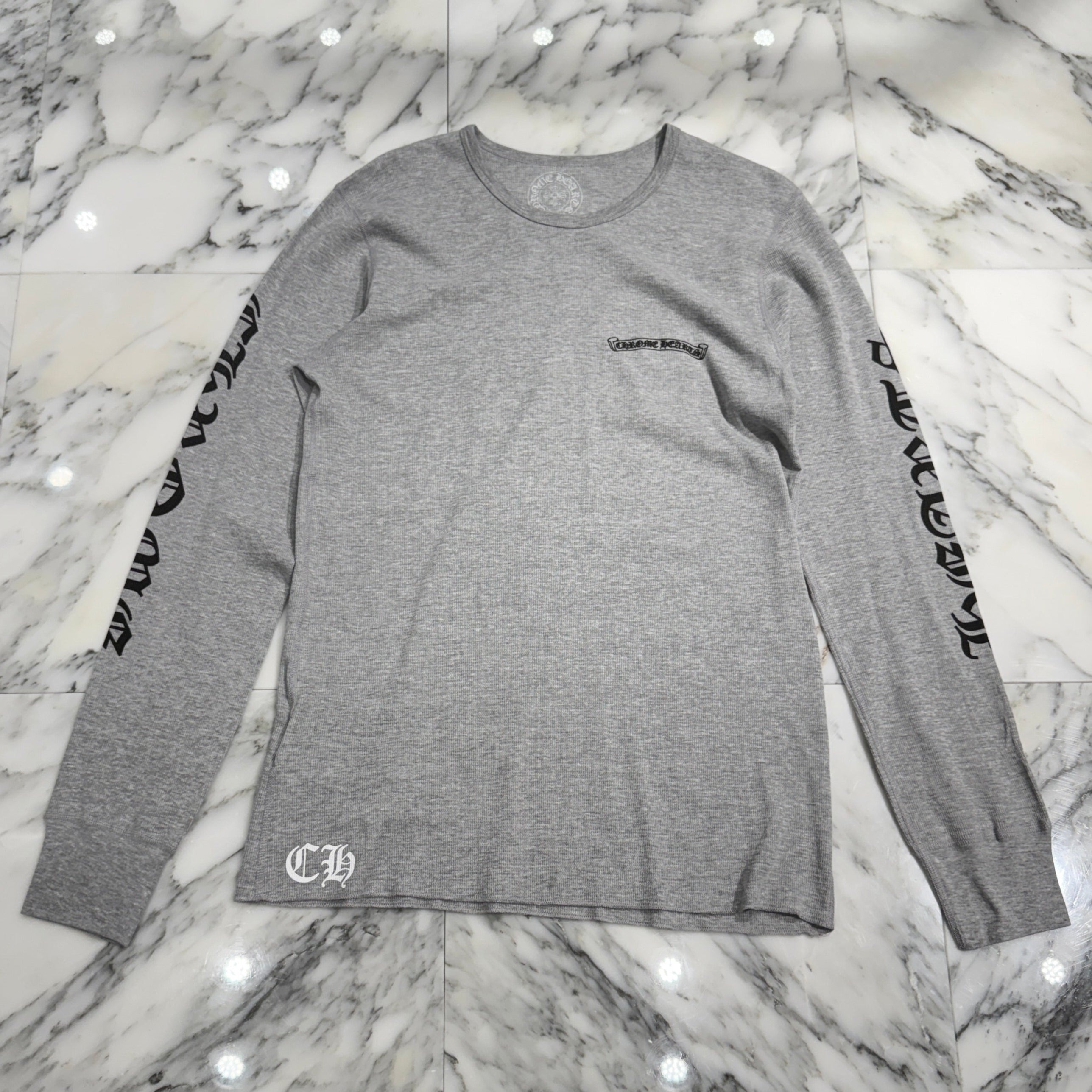 CHROME HEARTS 2025SS Scroll Label Arm Logo Print Thermal Long Sleeve Tee Size L クロムハーツ スクロールラベル アームロゴプリント サーマル ロングスリーブ Tシャツ サイズL