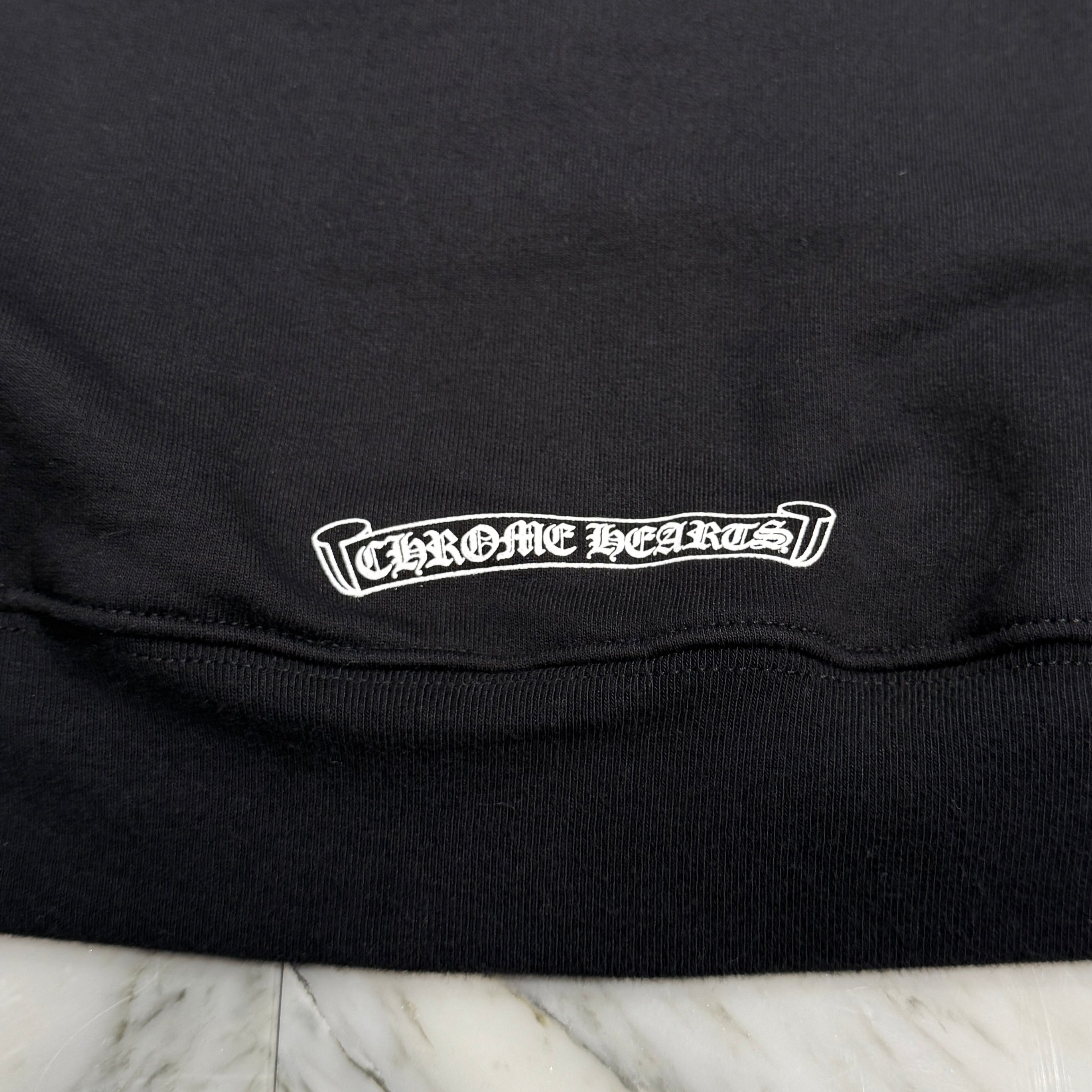 CHROME HEARTS Vertical Logo Thermal Zip Up Hoodie Size S クロムハーツ ヴァーティカル ロゴ サーマル ジップアップフーディー サイズS