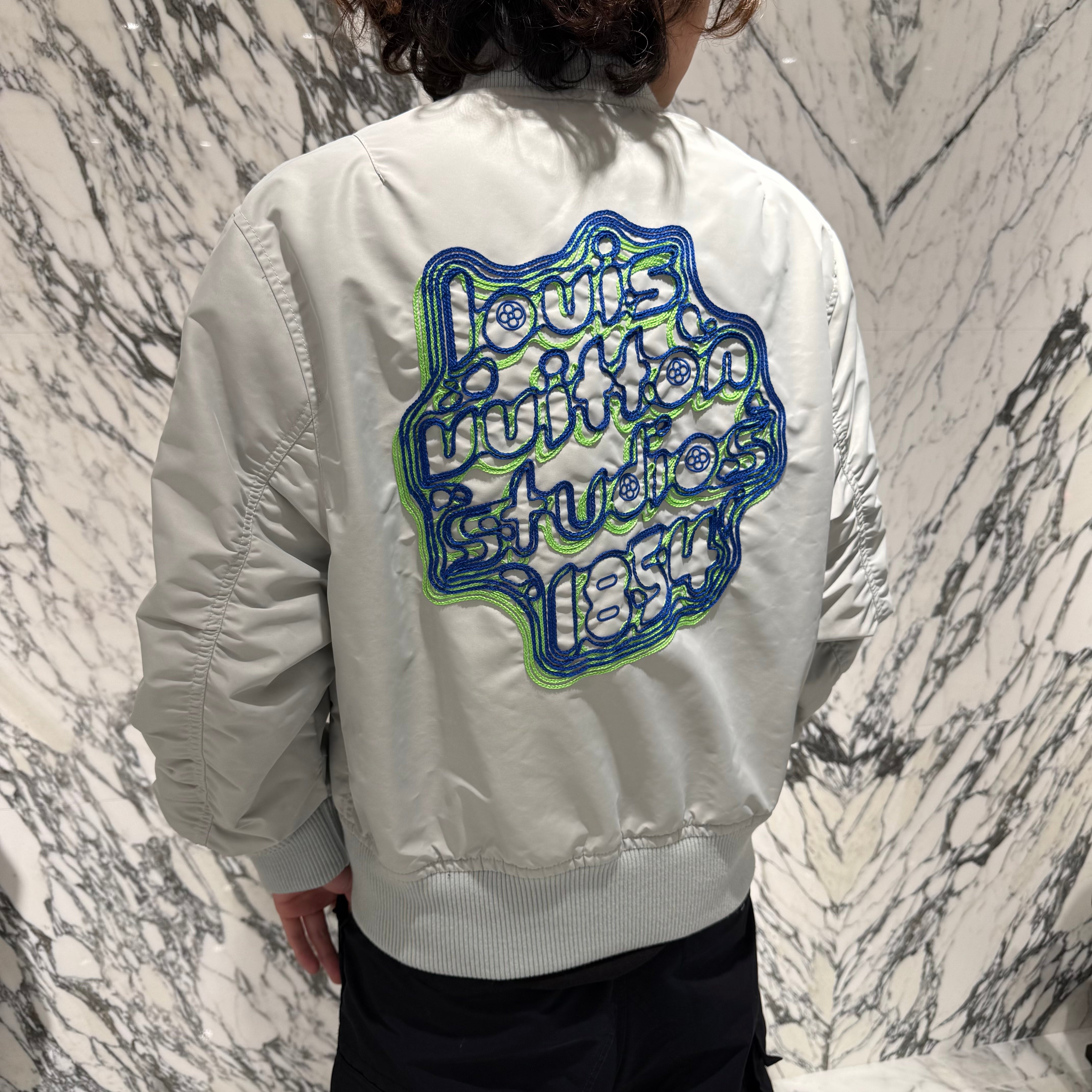 LOUIS VUITTON 2023AW Embroidered Technical Bomber Jacket 1ABXT1 Size 44